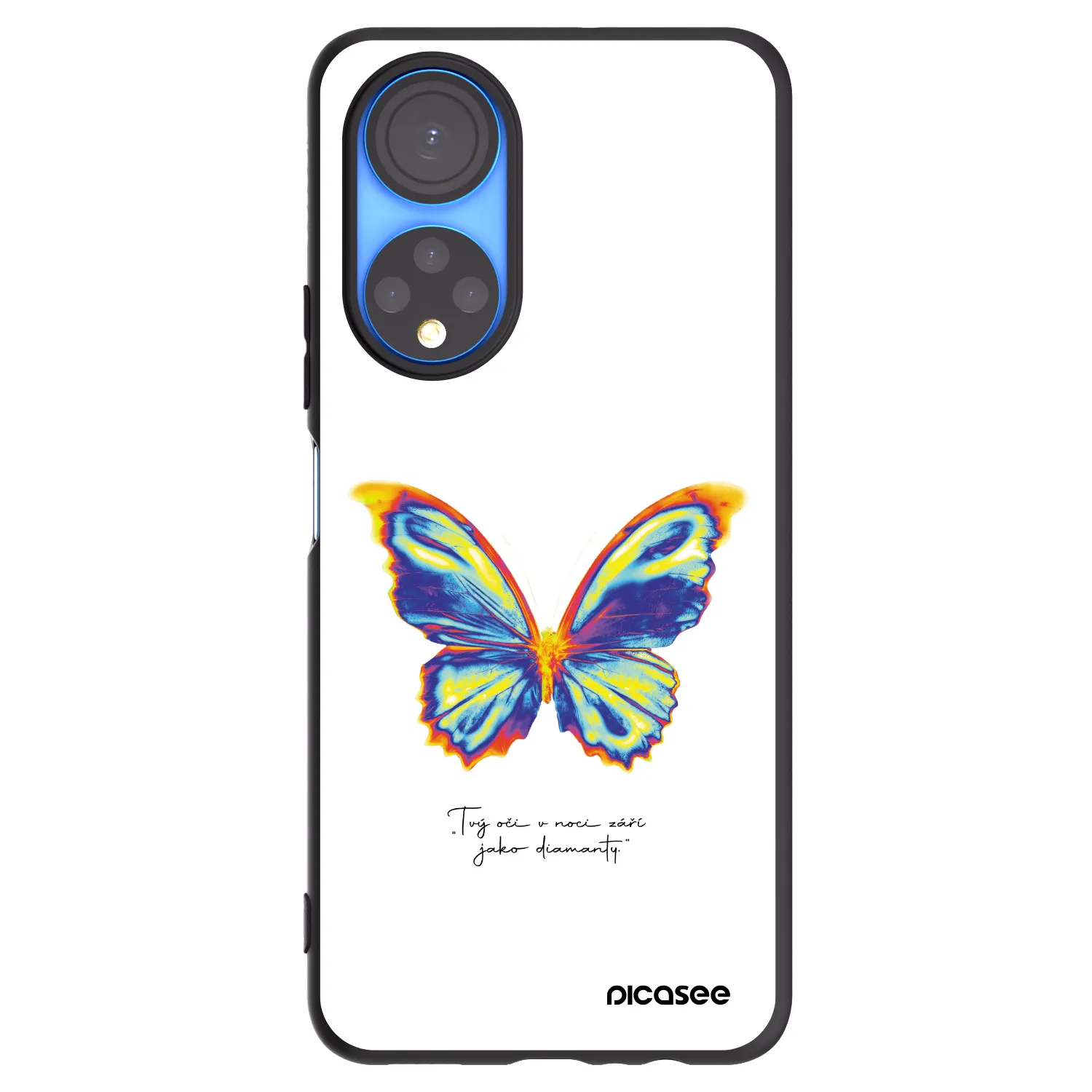 Picasee silikonski črni ovitek za Honor X7 - Diamanty White