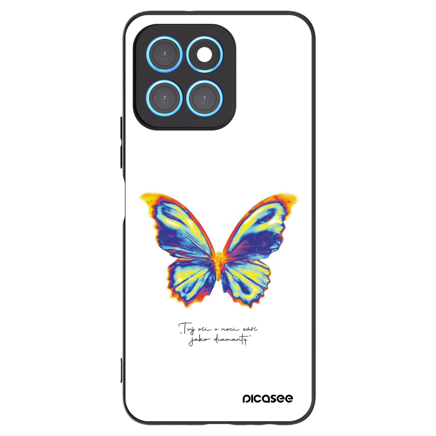 Picasee silikonski črni ovitek za Honor X8 5G - Diamanty White