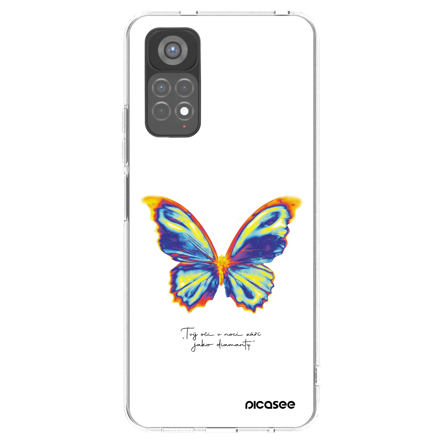 Picasee silikonski prozorni ovitek za Xiaomi Redmi Note 11S 5G - Diamanty White