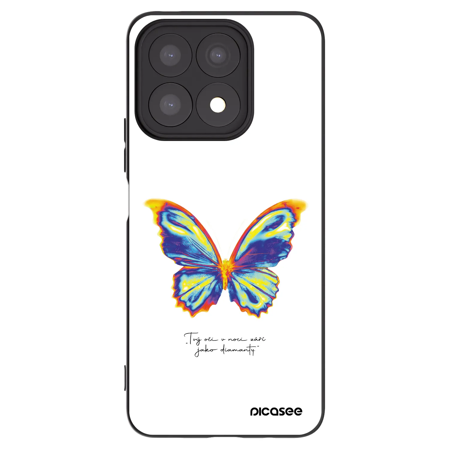 Picasee silikonski črni ovitek za Honor X8a - Diamanty White
