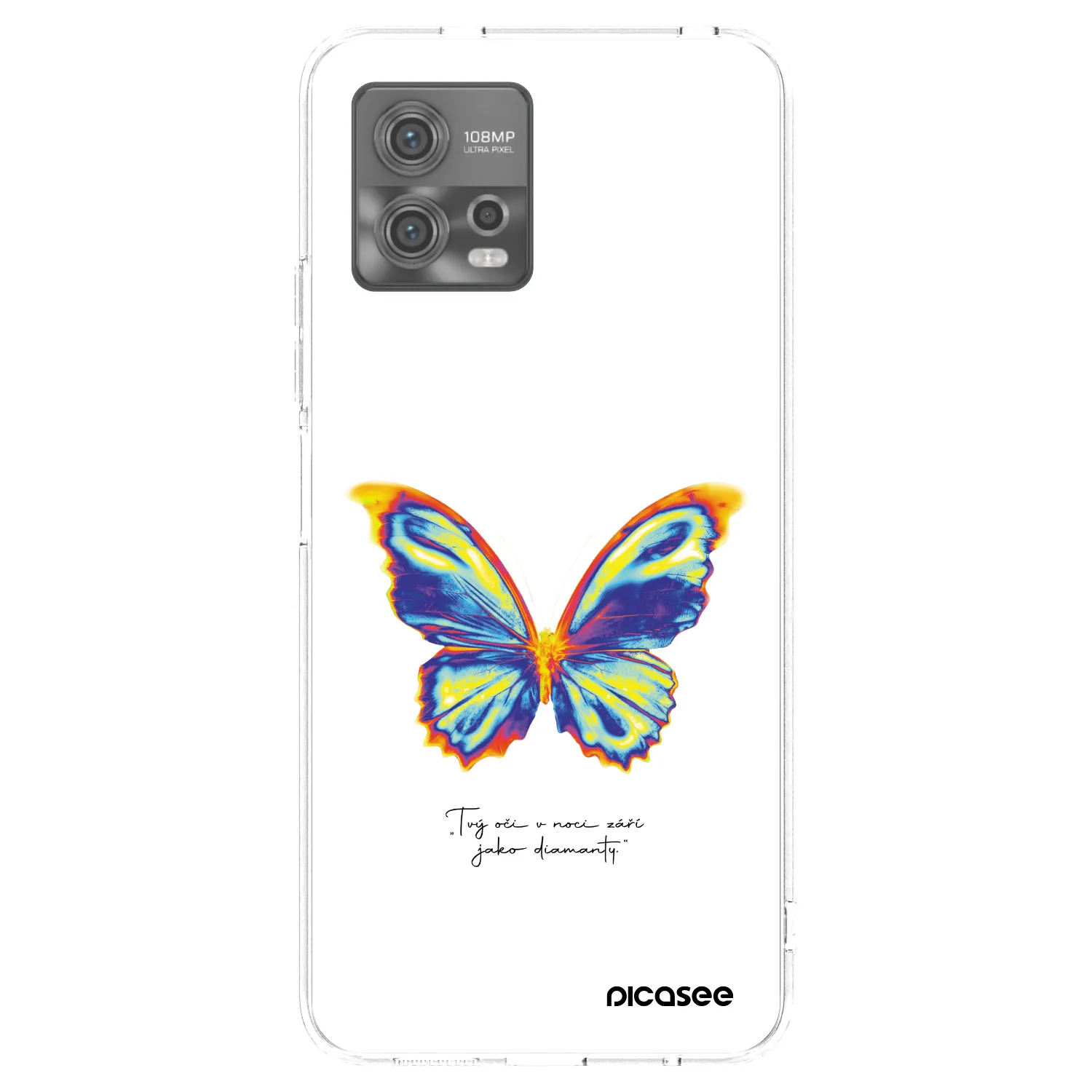 Picasee silikonski prozorni ovitek za Motorola Moto G72 - Diamanty White