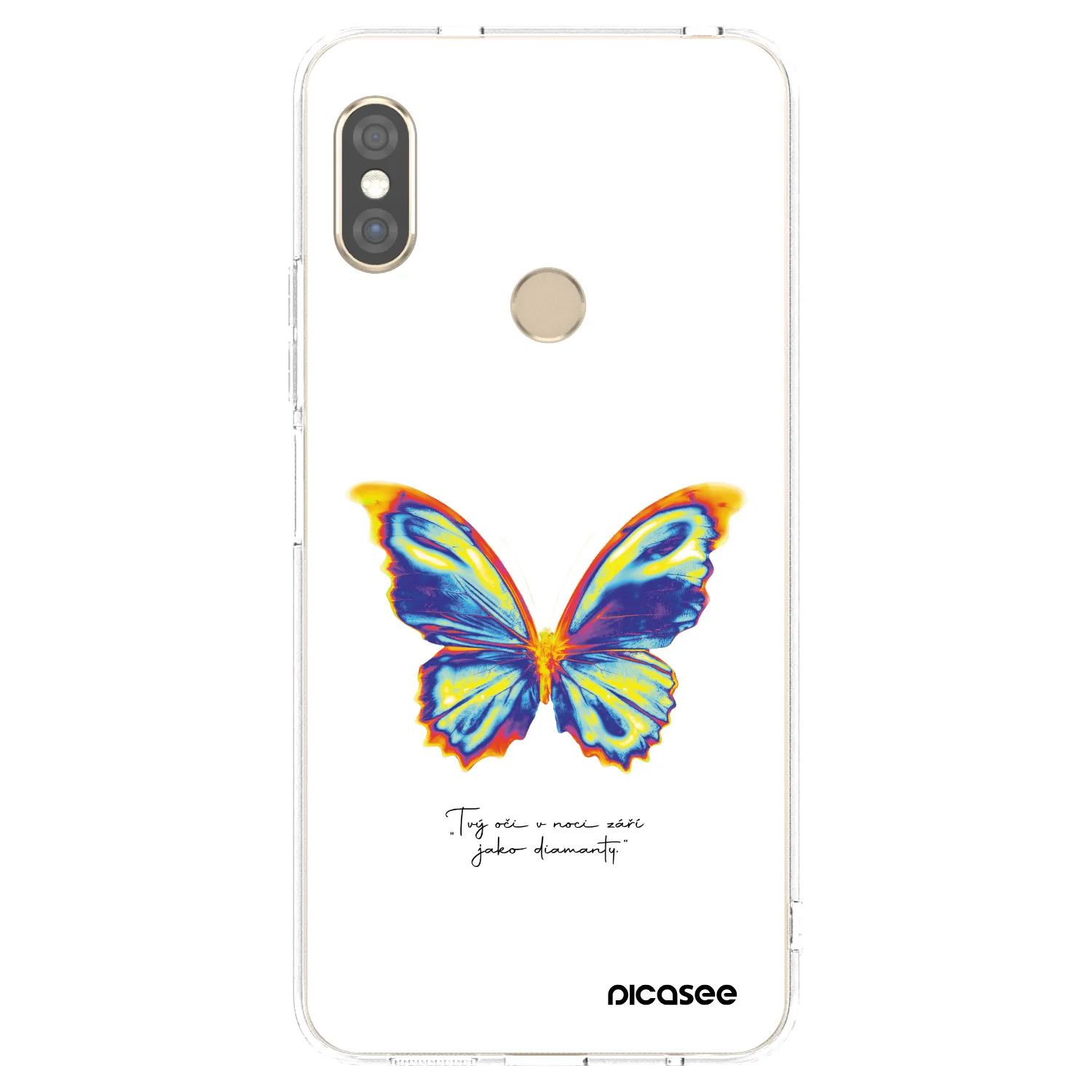 Picasee silikonski prozorni ovitek za Xiaomi Redmi Note 5 Global - Diamanty White