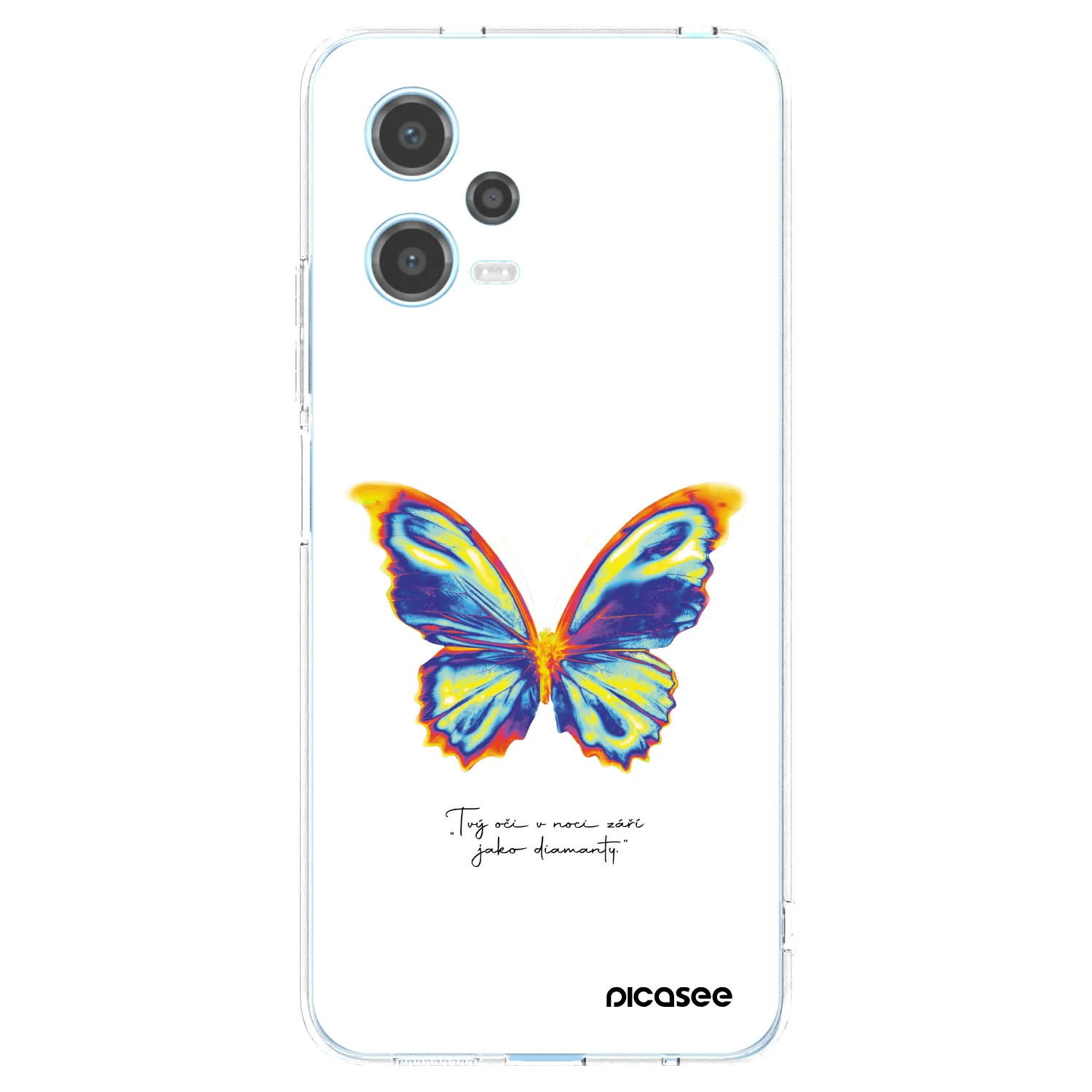 Picasee silikonski prozorni ovitek za Xiaomi Redmi Note 12 5G - Diamanty White