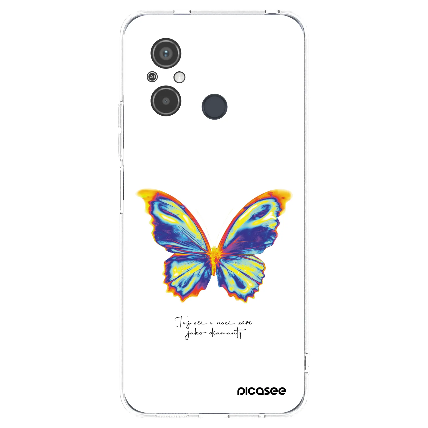 Picasee silikonski prozorni ovitek za Xiaomi Redmi 12C - Diamanty White