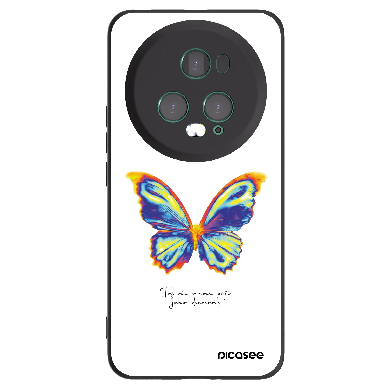 Picasee silikonski črni ovitek za Honor Magic5 Pro - Diamanty White