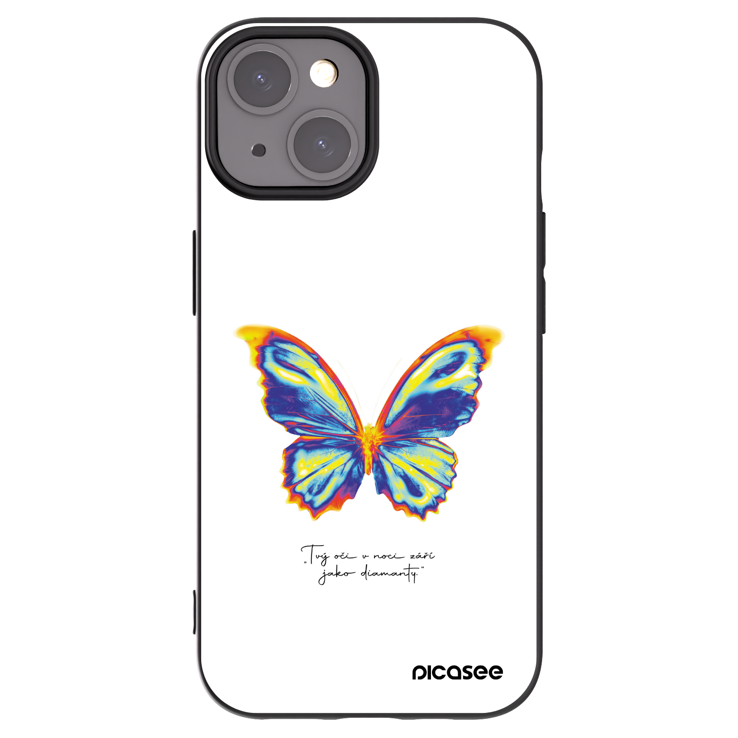 Picasee silikonski črni ovitek za Apple iPhone 15 - Diamanty White