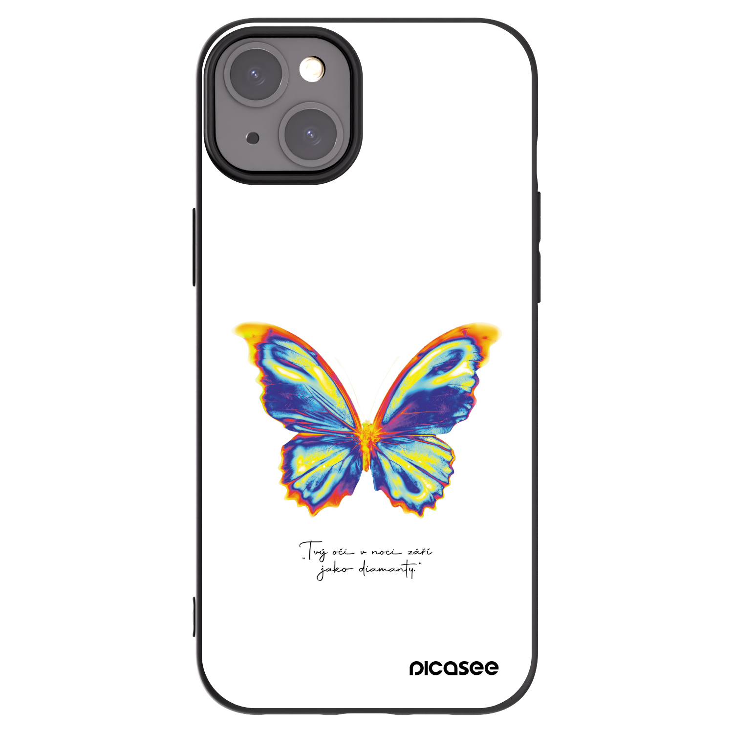Picasee silikonski črni ovitek za Apple iPhone 15 Plus - Diamanty White