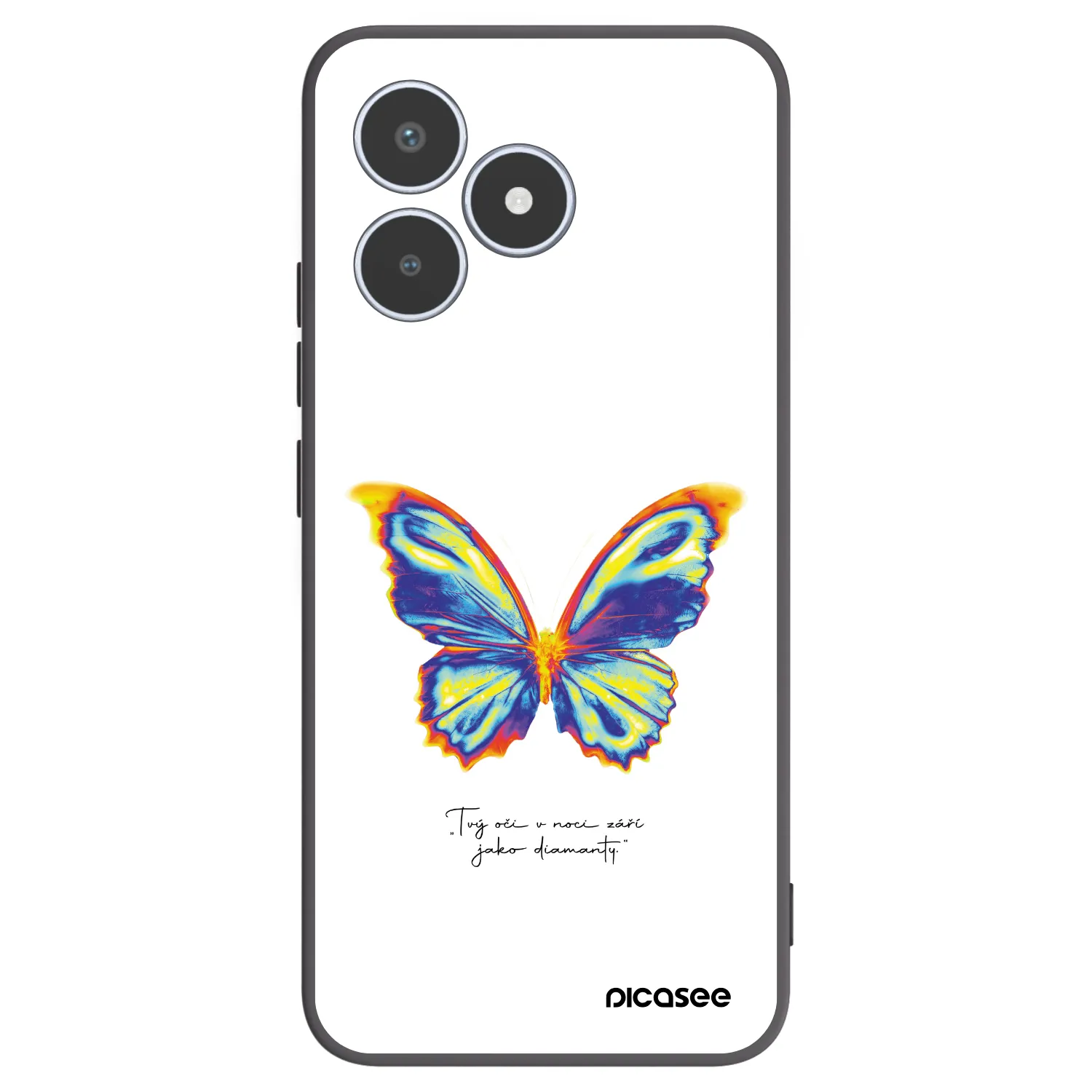 Picasee silikonski črni ovitek za Realme C53 - Diamanty White