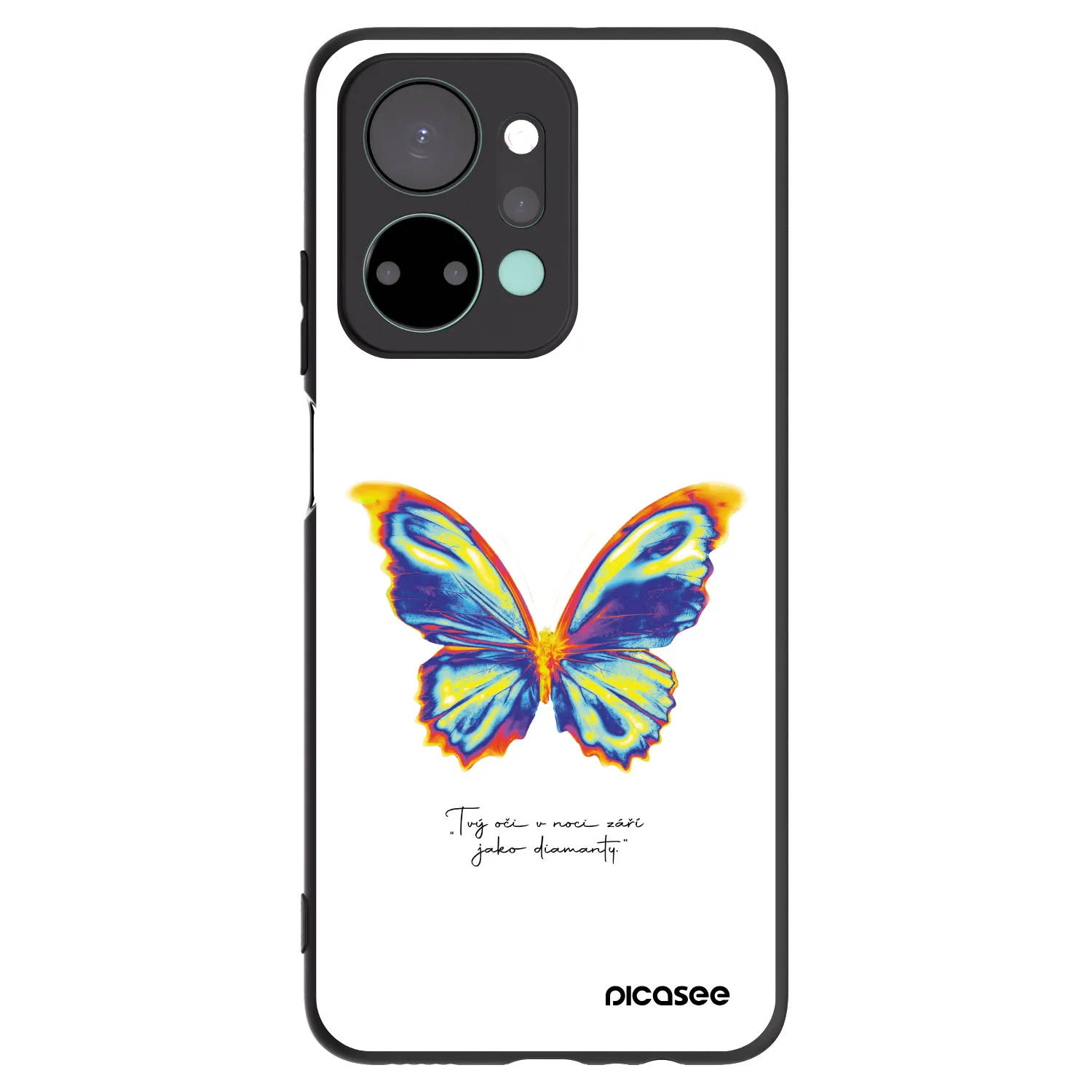 Picasee silikonski črni ovitek za Honor X7a - Diamanty White