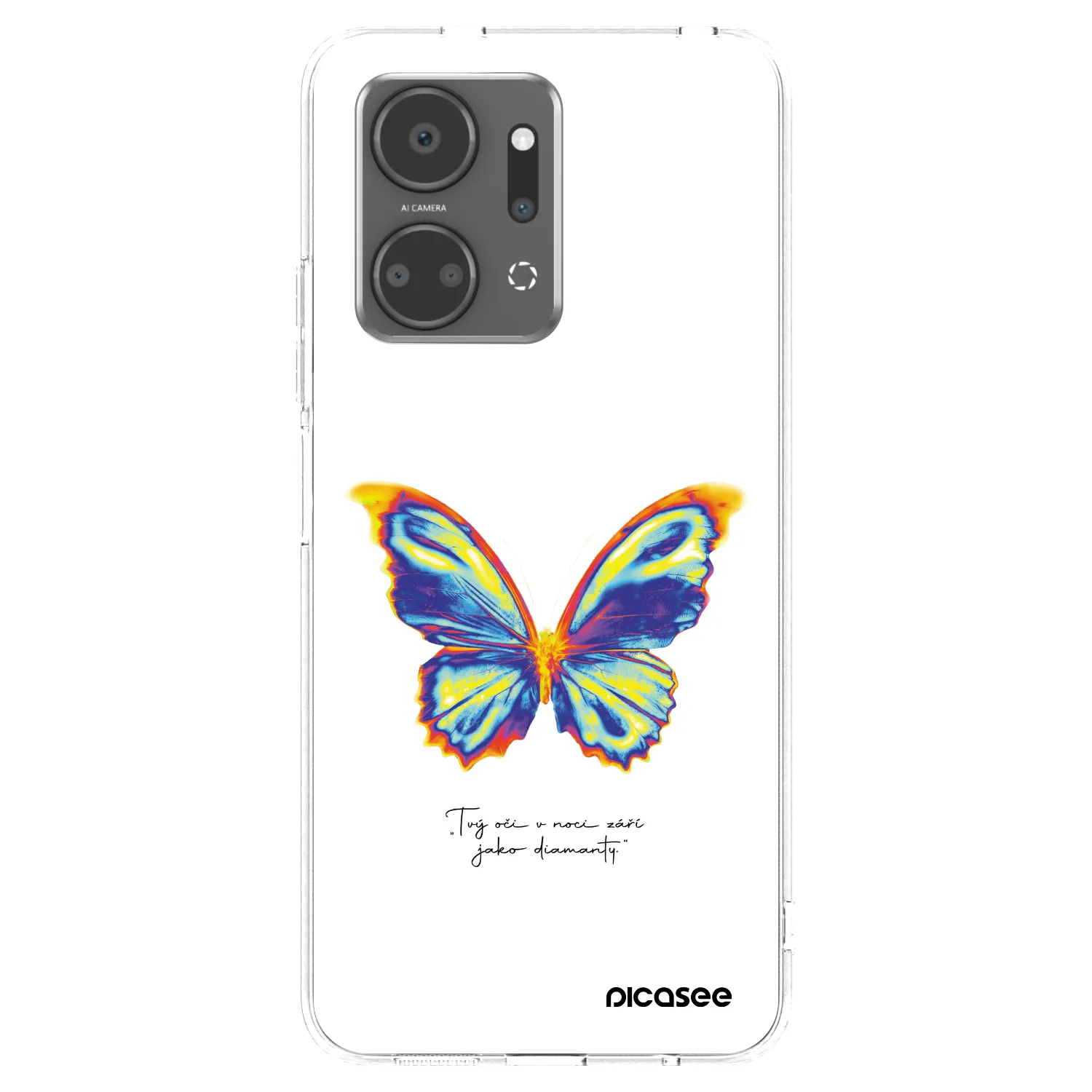 Picasee silikonski prozorni ovitek za Honor X7a - Diamanty White