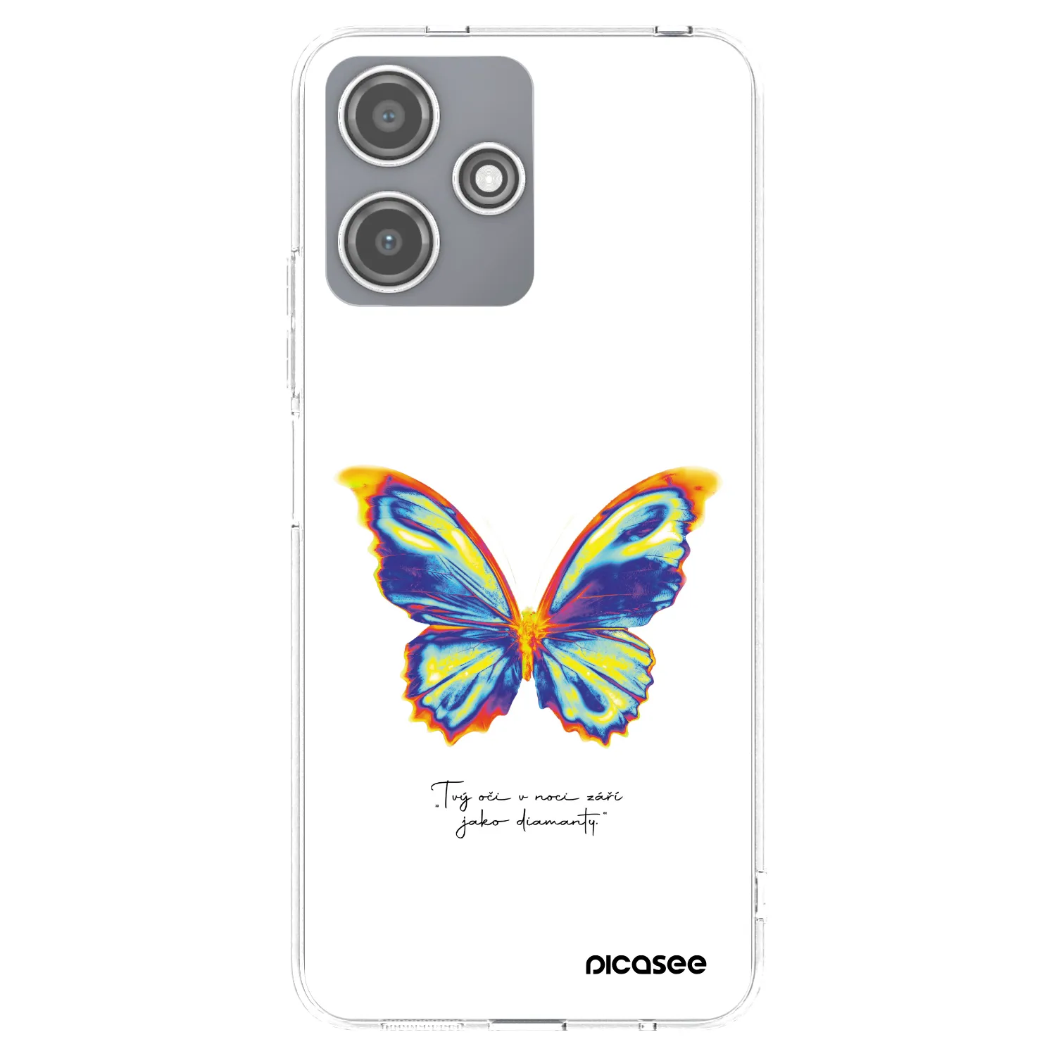 Picasee silikonski prozorni ovitek za Xiaomi Redmi 12 5G - Diamanty White