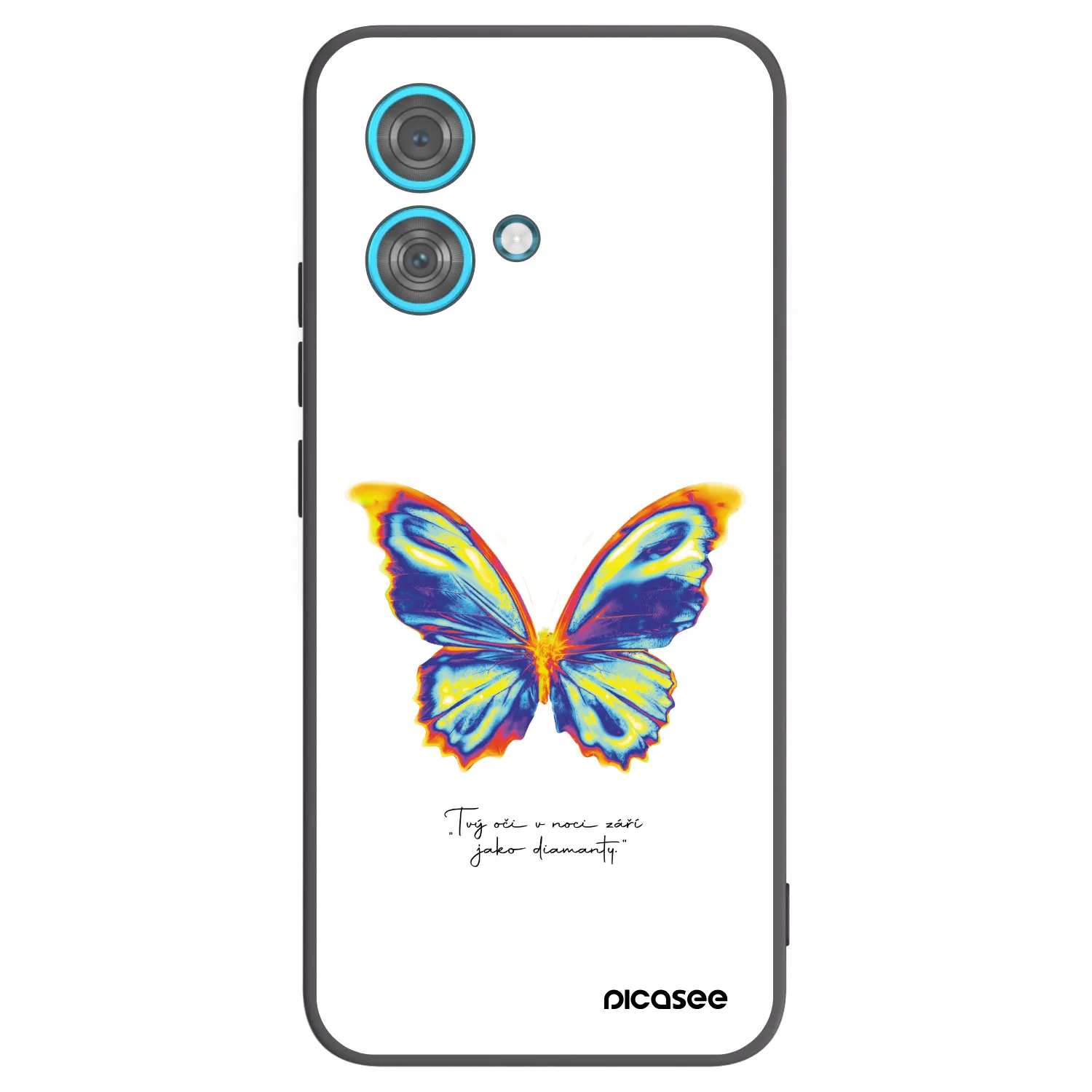 Picasee silikonski črni ovitek za Motorola Edge 40 Neo - Diamanty White