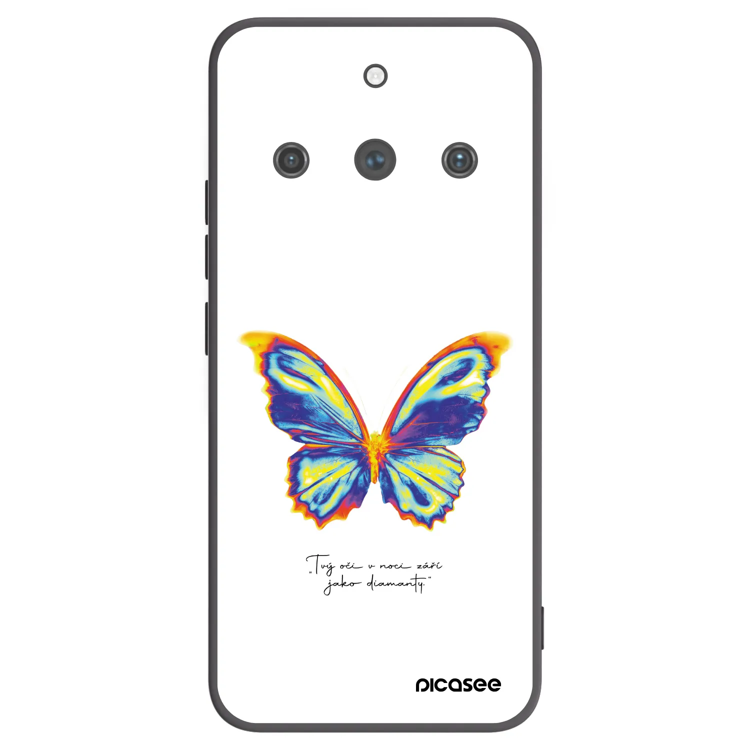 Picasee silikonski črni ovitek za Realme 11 Pro+ - Diamanty White