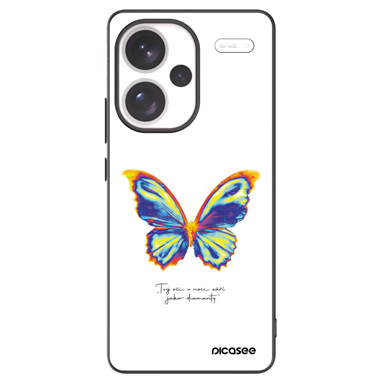 Picasee silikonski črni ovitek za Xiaomi Redmi Note 13 Pro+ 5G - Diamanty White