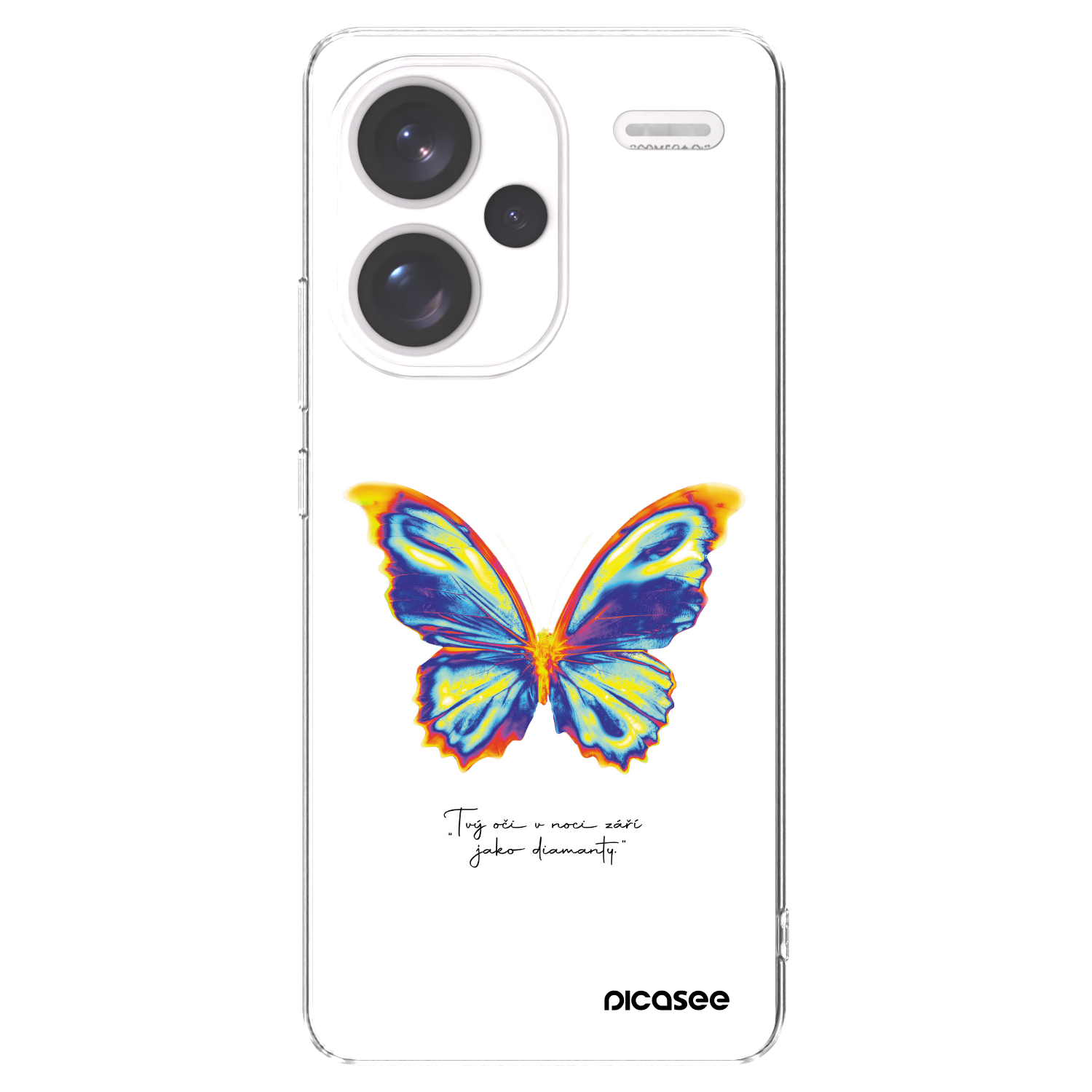Picasee silikonski prozorni ovitek za Xiaomi Redmi Note 13 Pro+ 5G - Diamanty White