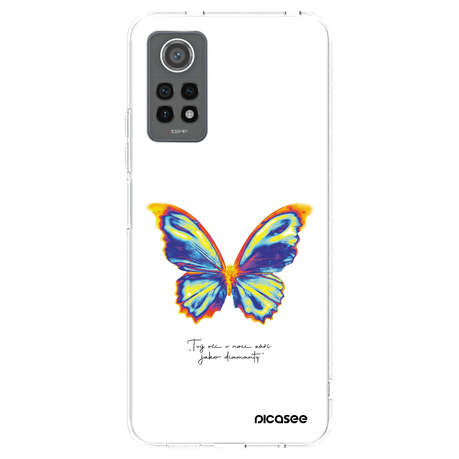 Picasee silikonski prozorni ovitek za Xiaomi Redmi Note 12 Pro 4G - Diamanty White