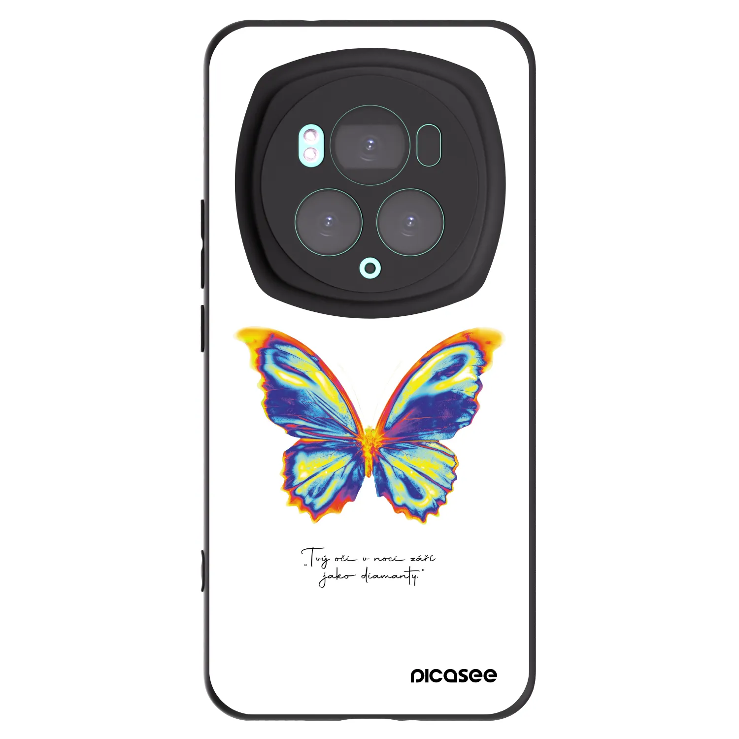 Picasee silikonski črni ovitek za Honor Magic6 Pro - Diamanty White