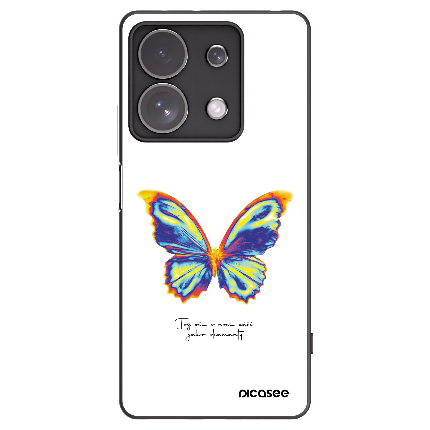 Picasee silikonski črni ovitek za Xiaomi Redmi Note 13 Pro 4G - Diamanty White