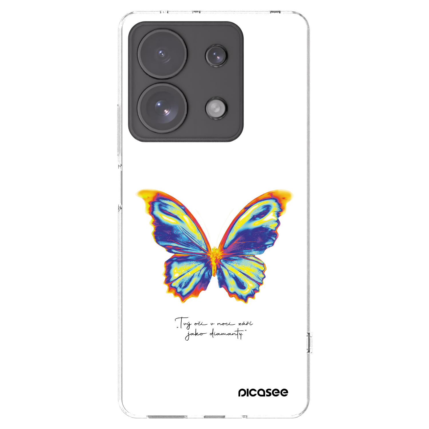 Picasee silikonski prozorni ovitek za Xiaomi Redmi Note 13 Pro 4G - Diamanty White