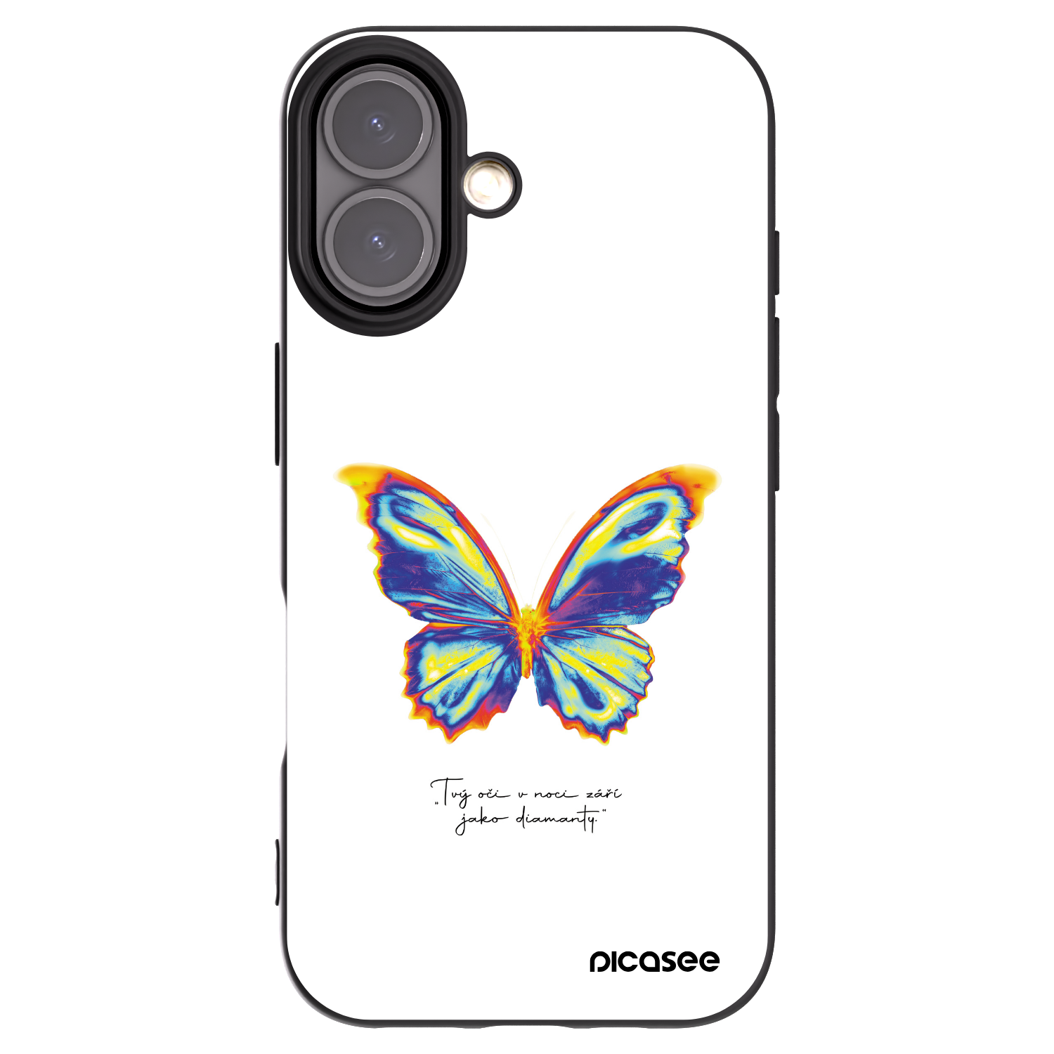 Picasee silikonski črni ovitek za Apple iPhone 16 - Diamanty White