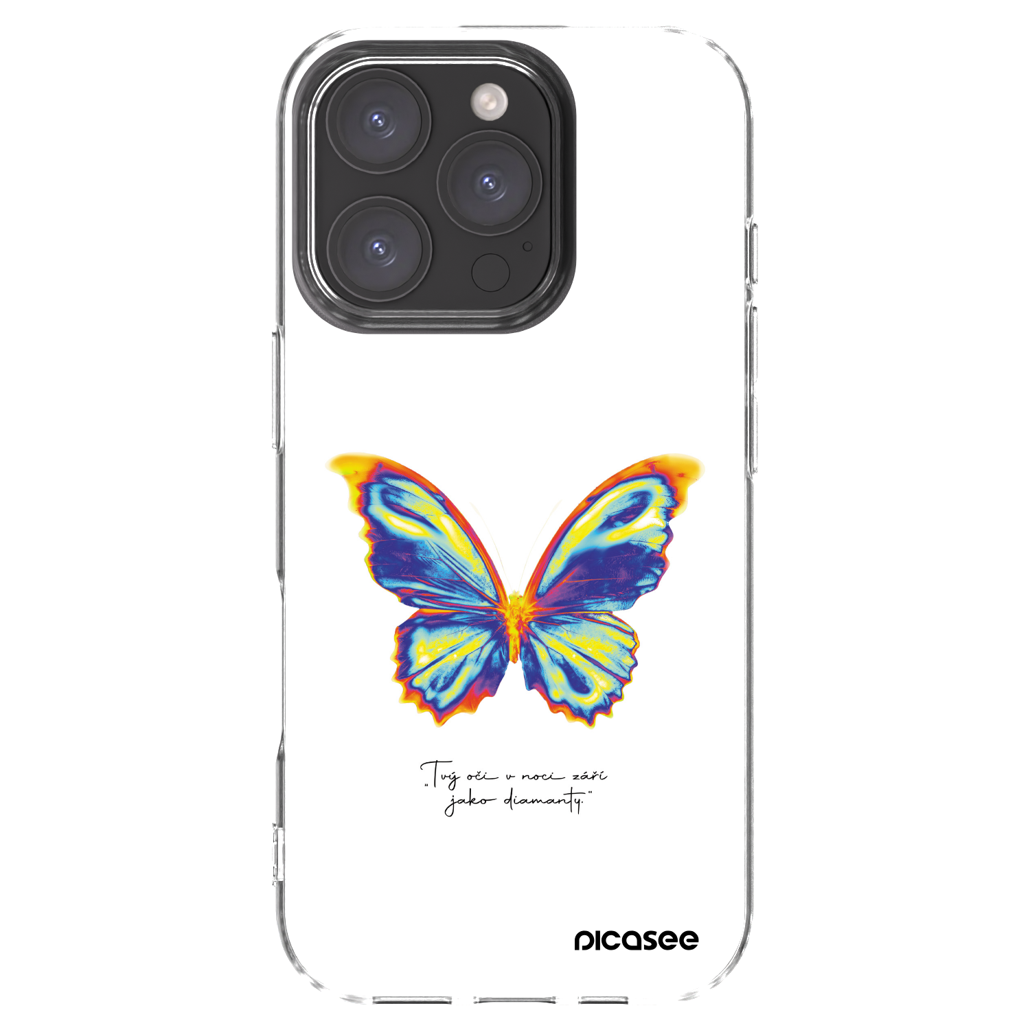 Picasee silikonski prozorni ovitek za Apple iPhone 16 Pro - Diamanty White