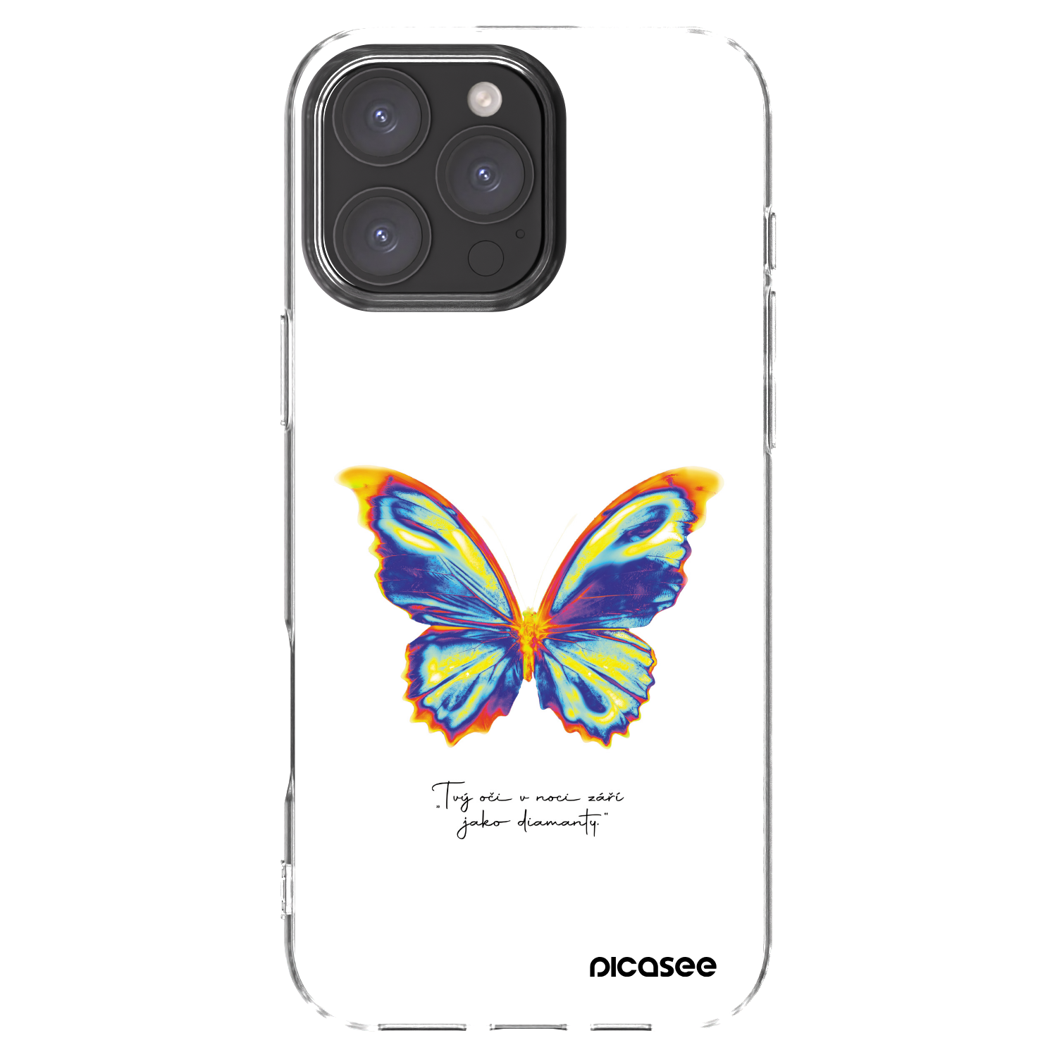 Picasee silikonski prozorni ovitek za Apple iPhone 16 Pro Max - Diamanty White