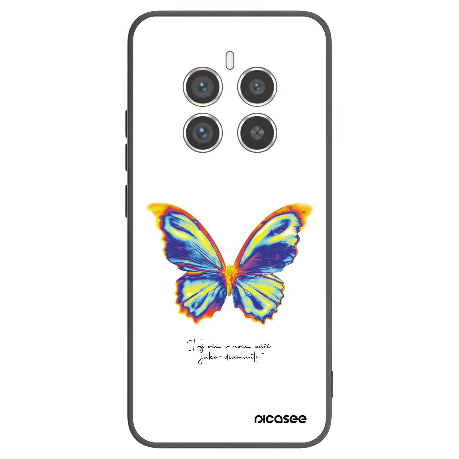 Picasee silikonski črni ovitek za Realme 12 Pro 5G - Diamanty White