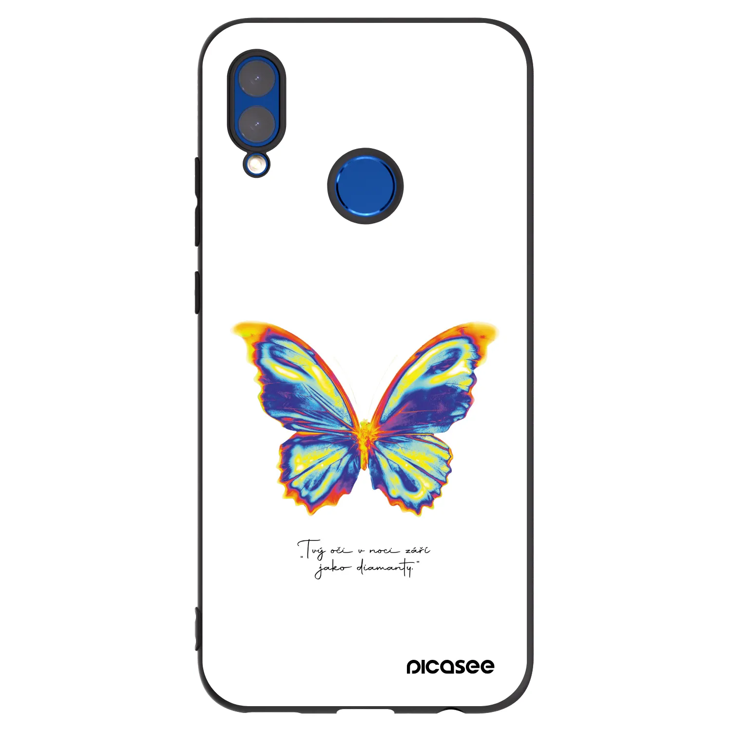 Picasee silikonski črni ovitek za Honor 10 Lite - Diamanty White