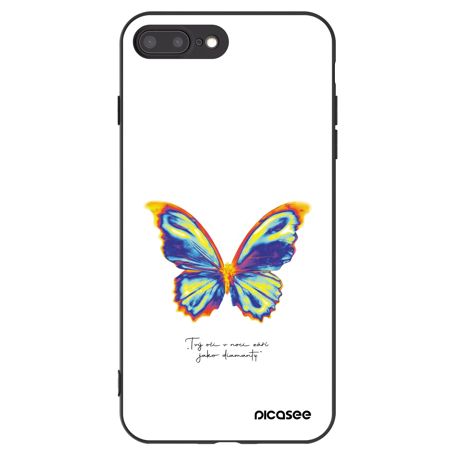 Picasee silikonski črni ovitek za Apple iPhone 7 Plus - Diamanty White