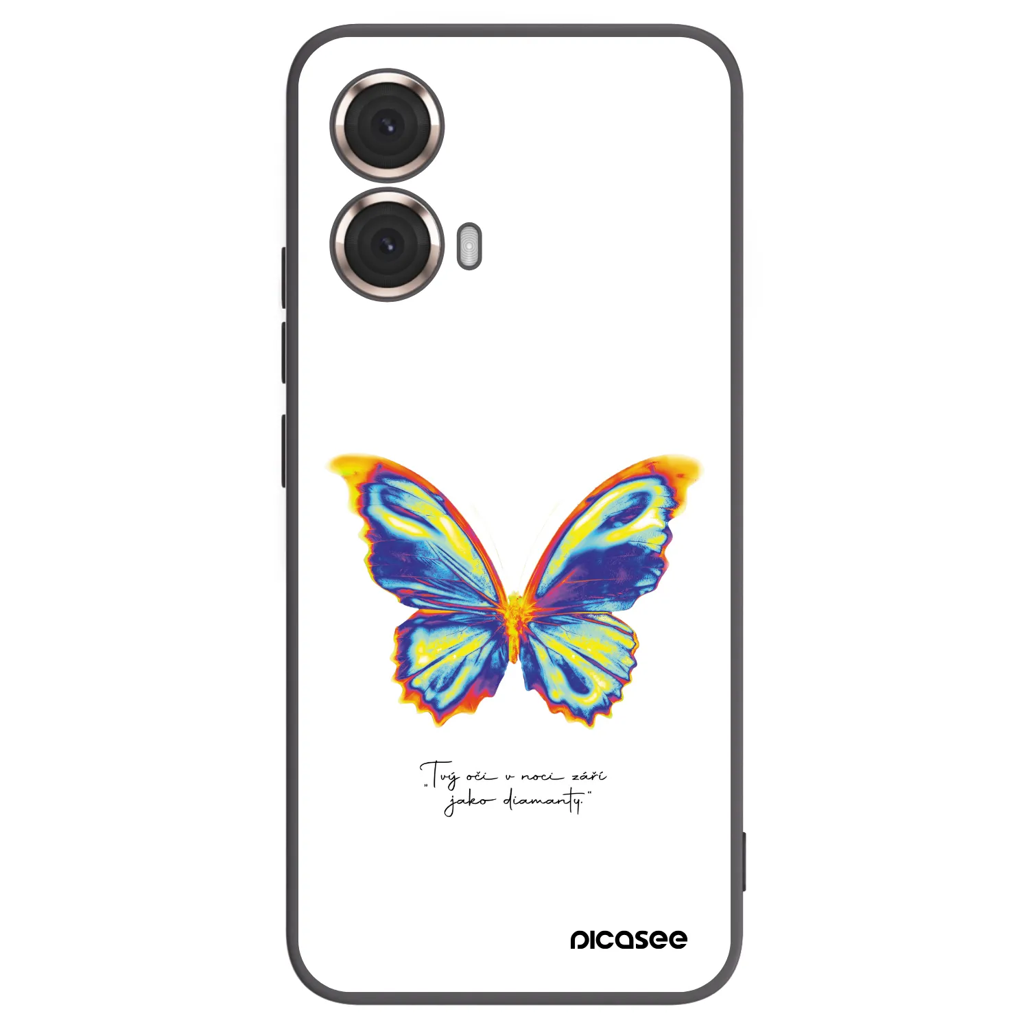 Picasee silikonski črni ovitek za Motorola Moto G85 - Diamanty White