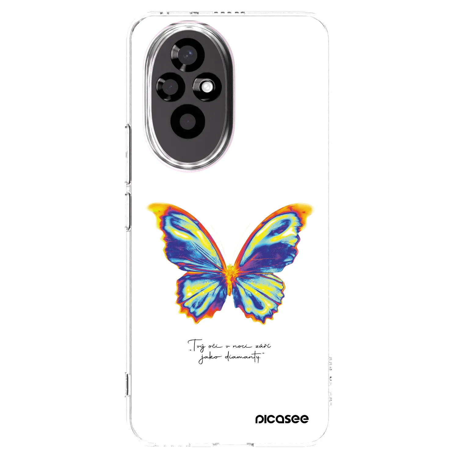 Picasee silikonski prozorni ovitek za Honor 200 Pro 5G - Diamanty White