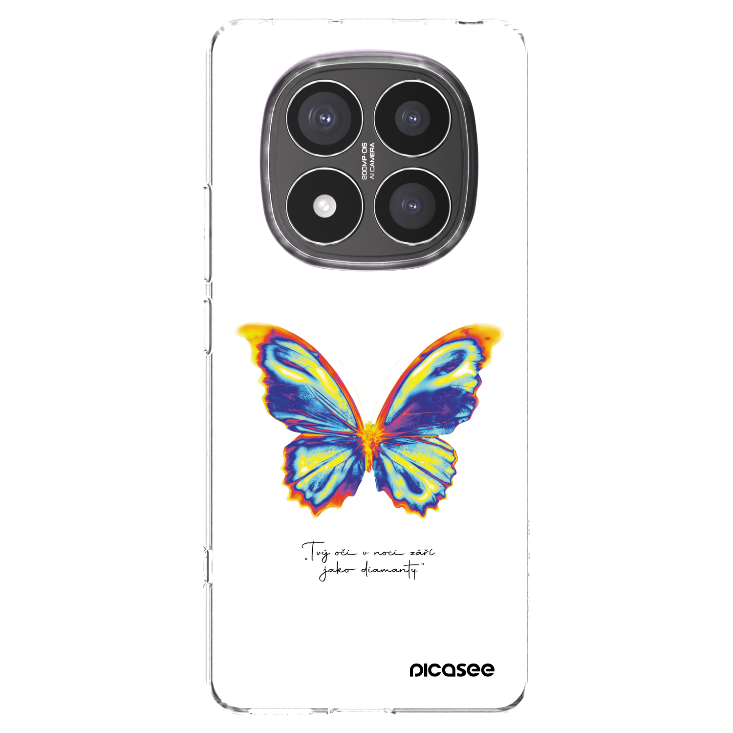 Picasee silikonski prozorni ovitek za Xiaomi Redmi Note 14 Pro+ 5G - Diamanty White