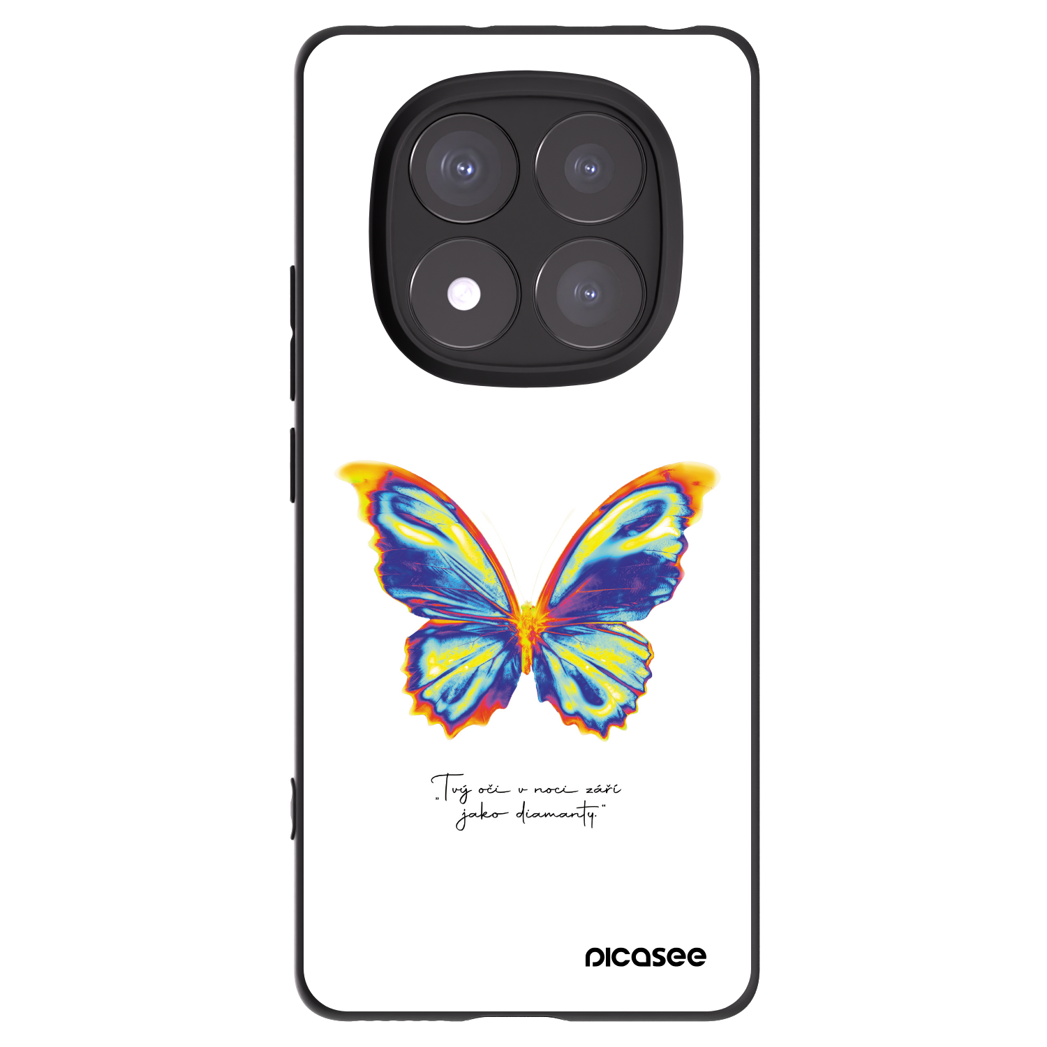 Picasee silikonski črni ovitek za Xiaomi Redmi Note 14 Pro 5G - Diamanty White