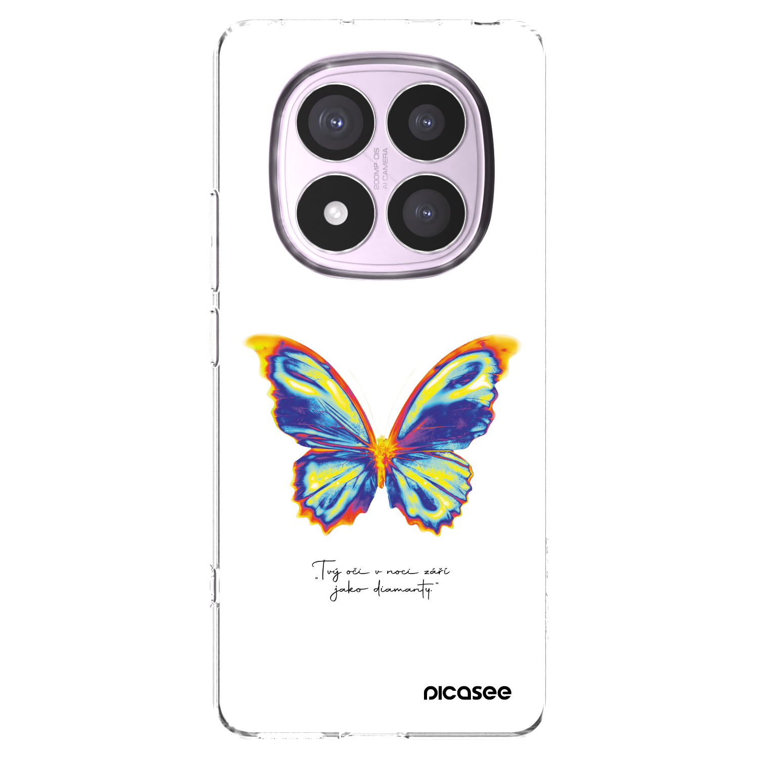 Picasee silikonski prozorni ovitek za Xiaomi Redmi Note 14 Pro 5G - Diamanty White