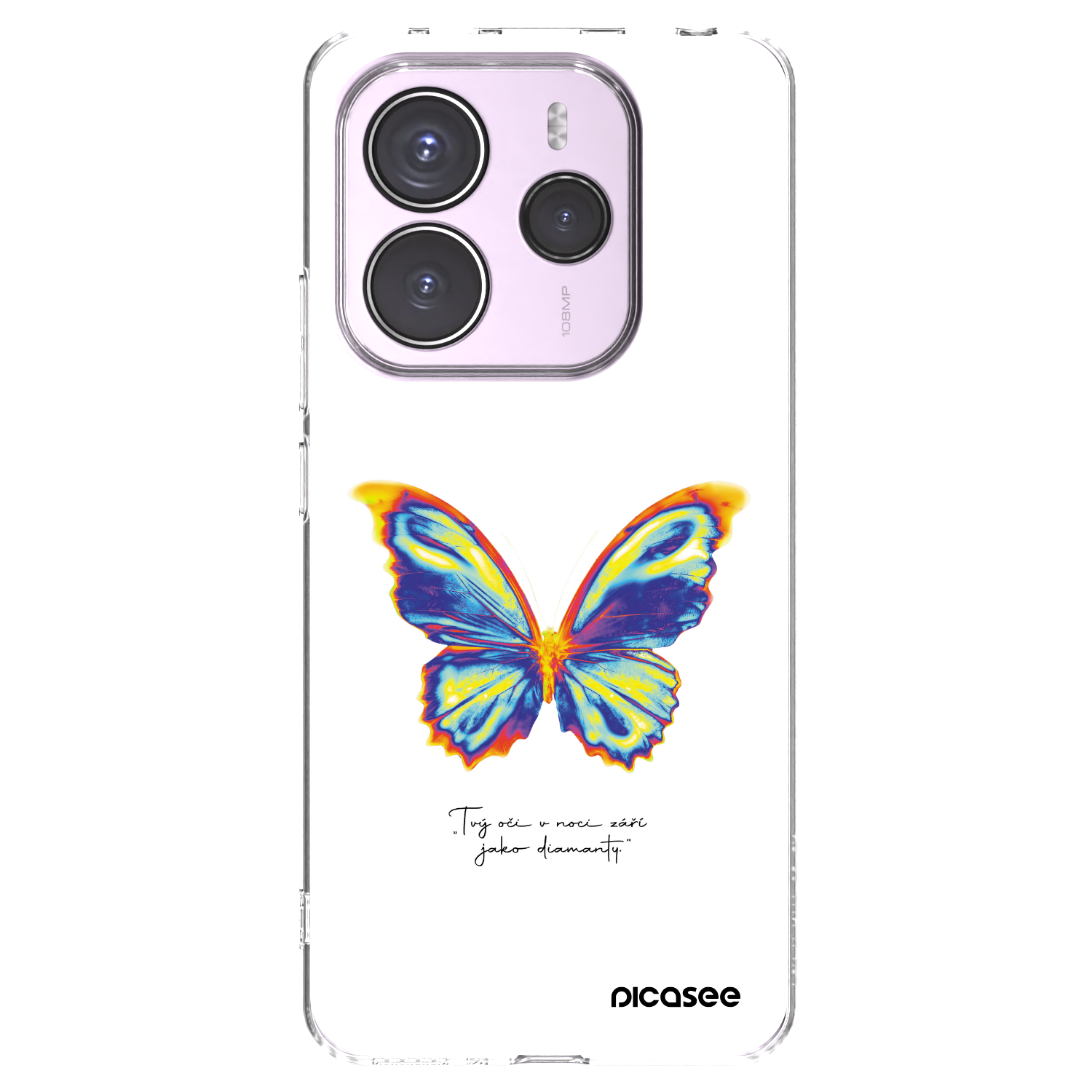 Picasee silikonski prozorni ovitek za Xiaomi Redmi Note 14 5G - Diamanty White