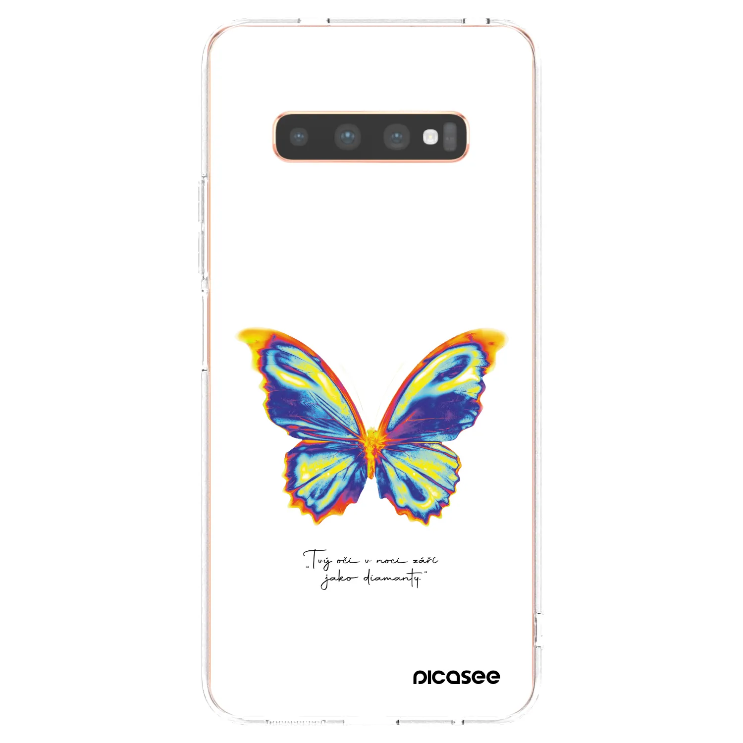 Picasee silikonski prozorni ovitek za Samsung Galaxy S10 Plus G975 - Diamanty White