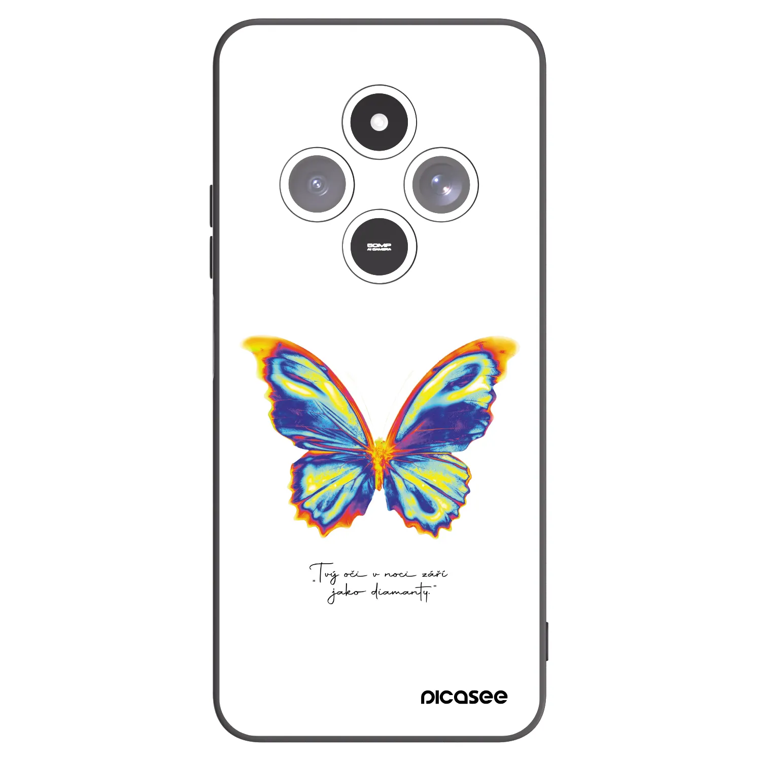 Picasee silikonski črni ovitek za Xiaomi Redmi 14C - Diamanty White