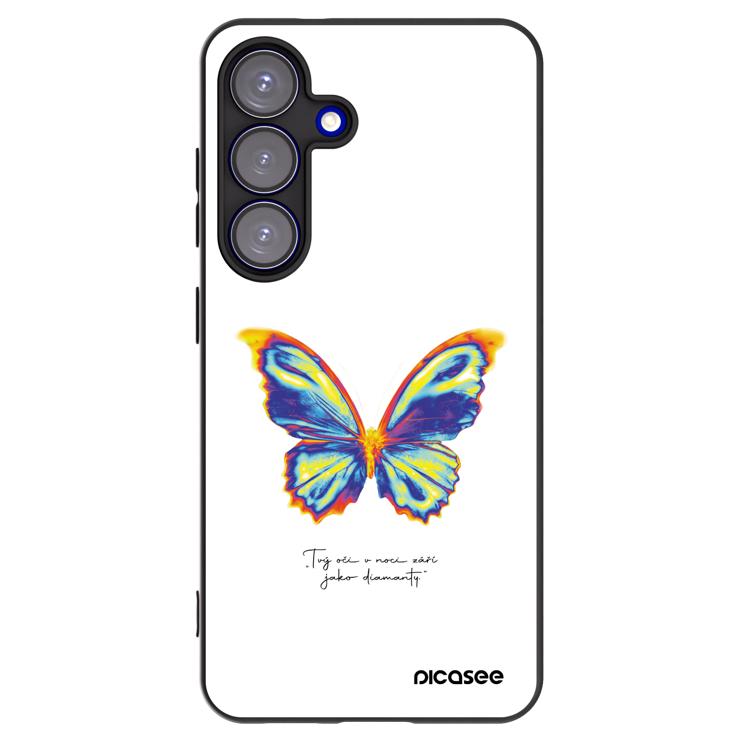 Picasee silikonski črni ovitek za Samsung Galaxy S25 5G - Diamanty White