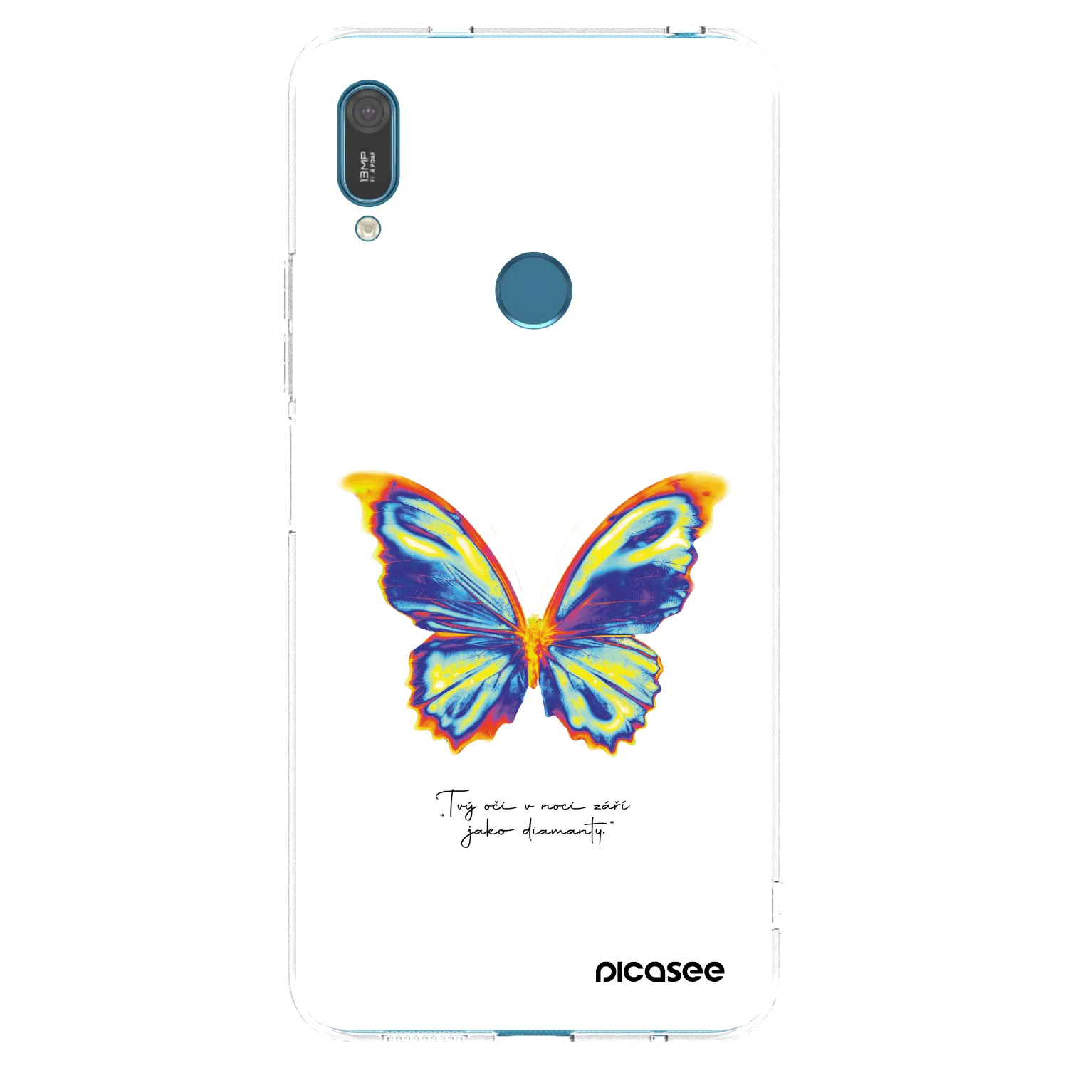 Picasee silikonski prozorni ovitek za Huawei Y7 2019 - Diamanty White