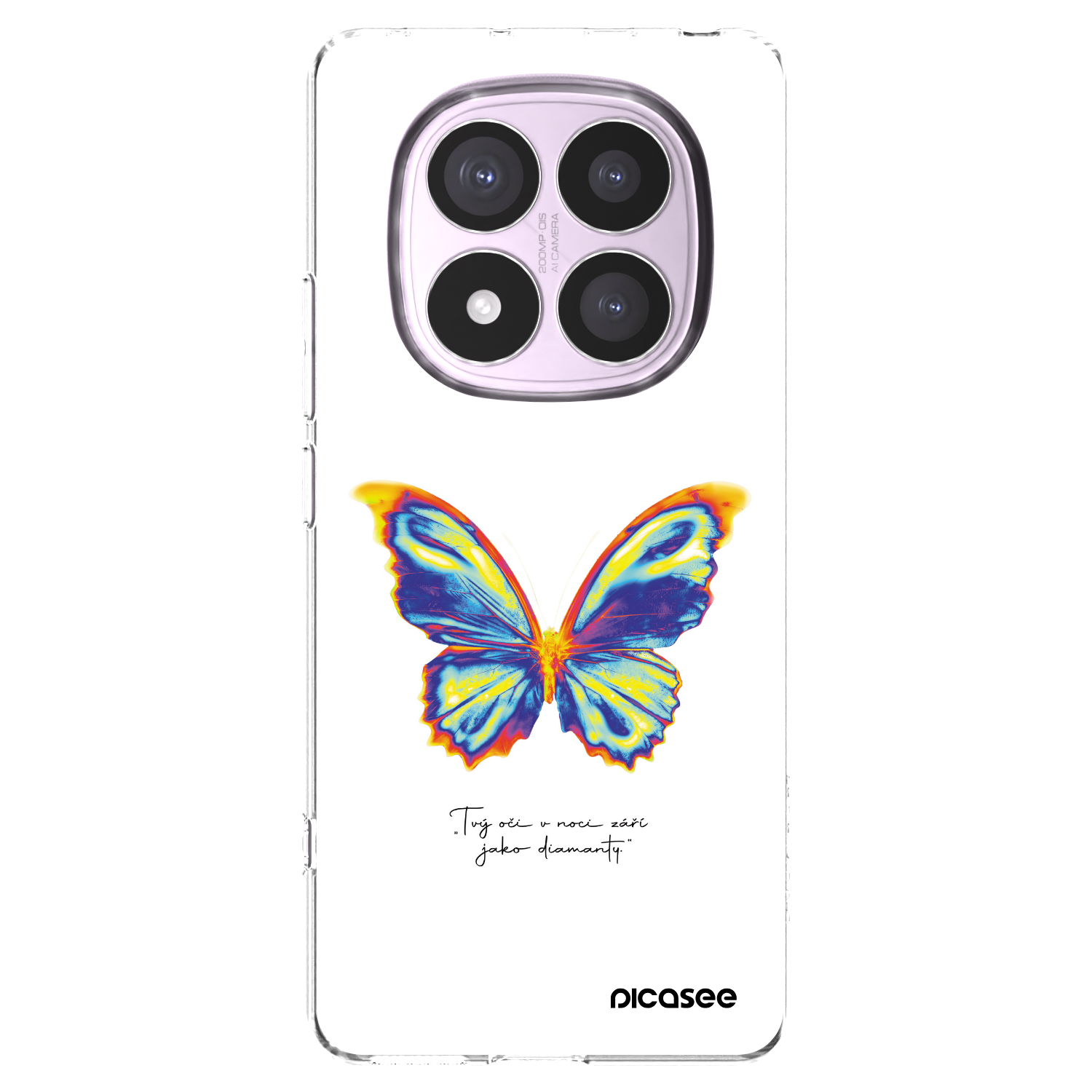 Picasee silikonski prozorni ovitek za Xiaomi Redmi Note 14 Pro 4G - Diamanty White