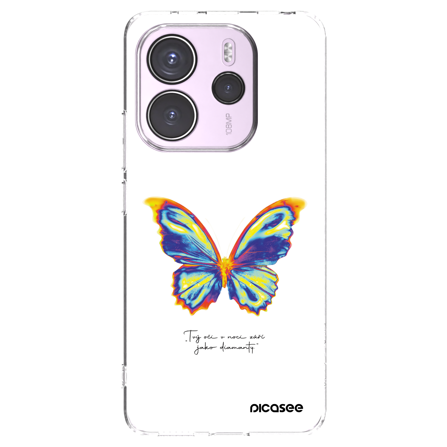 Picasee silikonski prozorni ovitek za Xiaomi Redmi Note 14 4G - Diamanty White