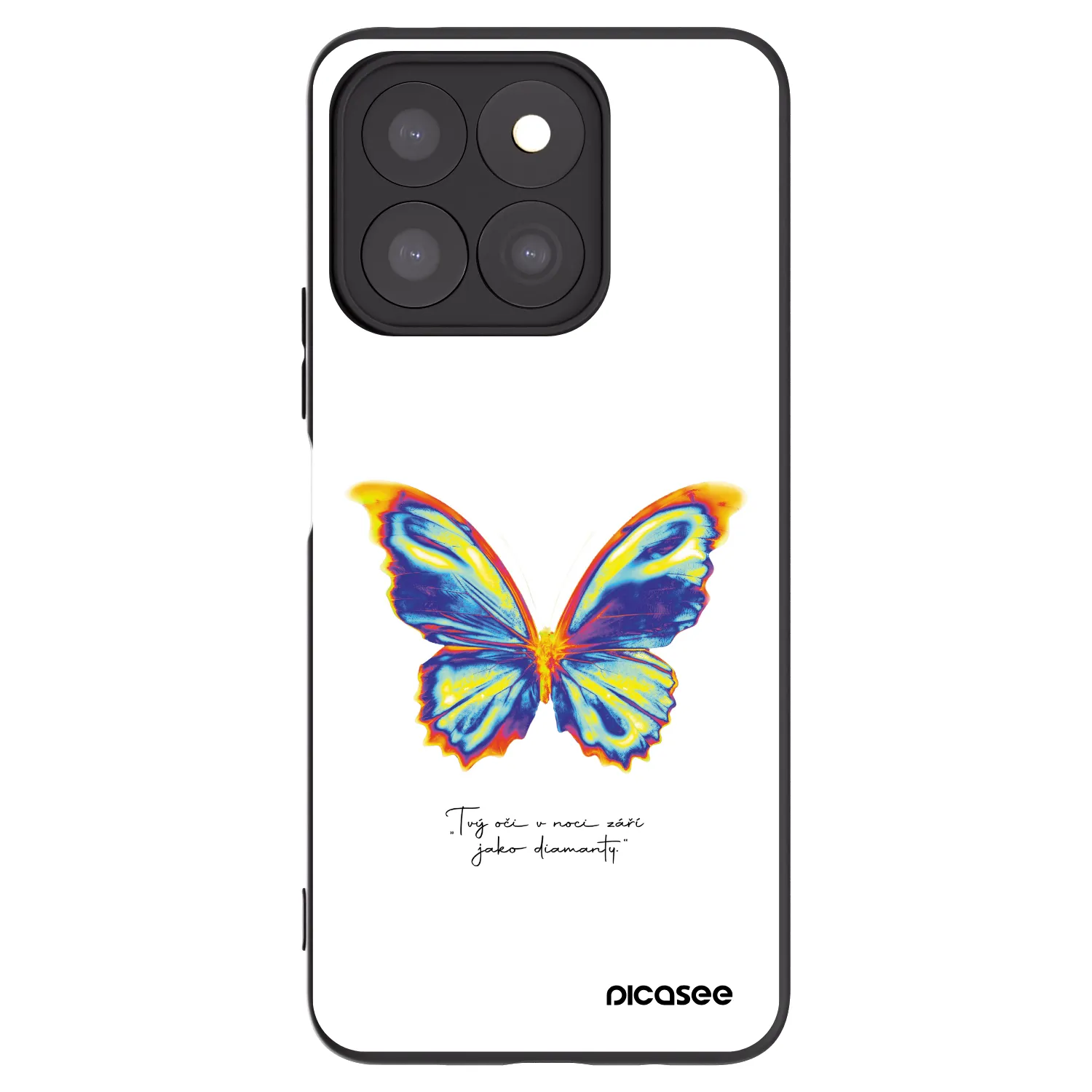 Picasee silikonski črni ovitek za Honor X8c - Diamanty White