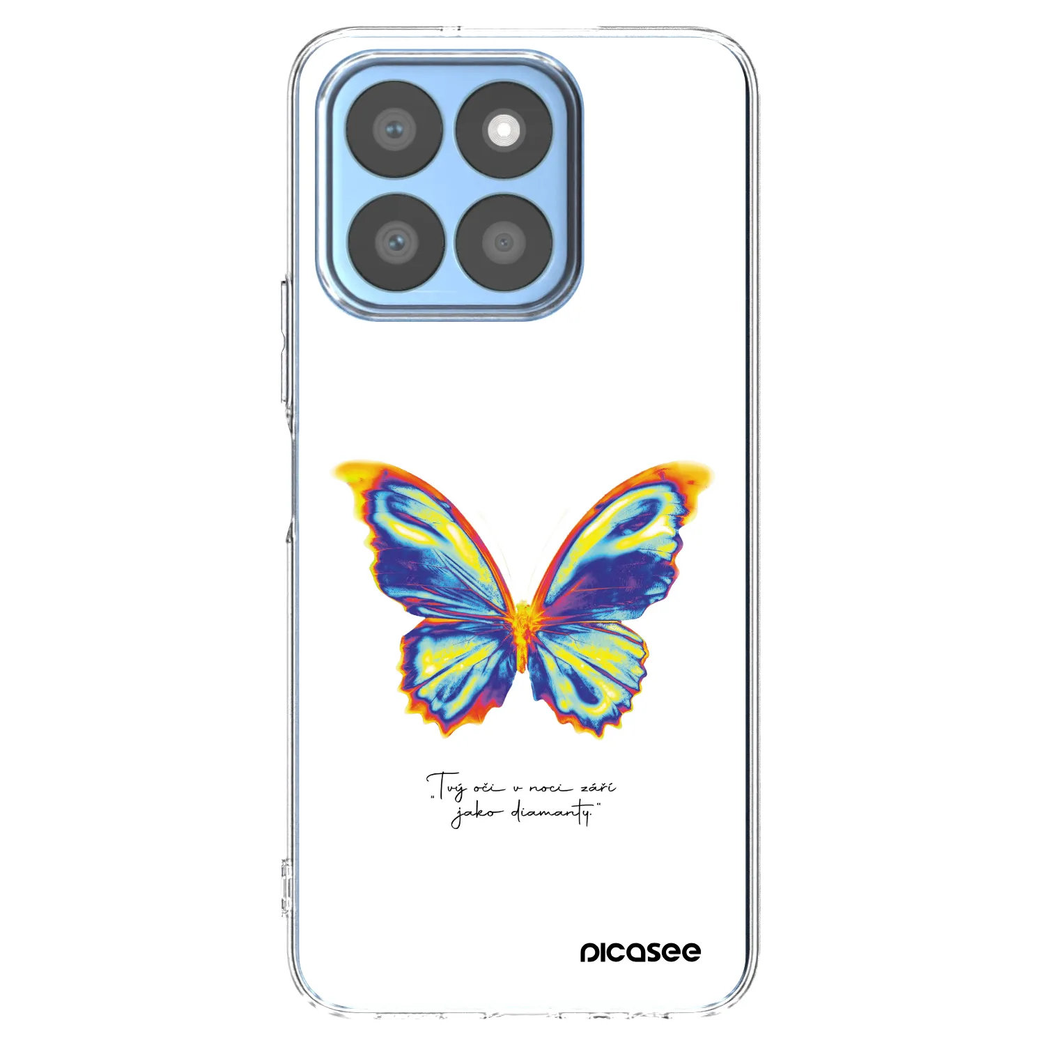 Picasee silikonski prozorni ovitek za Honor X8c - Diamanty White