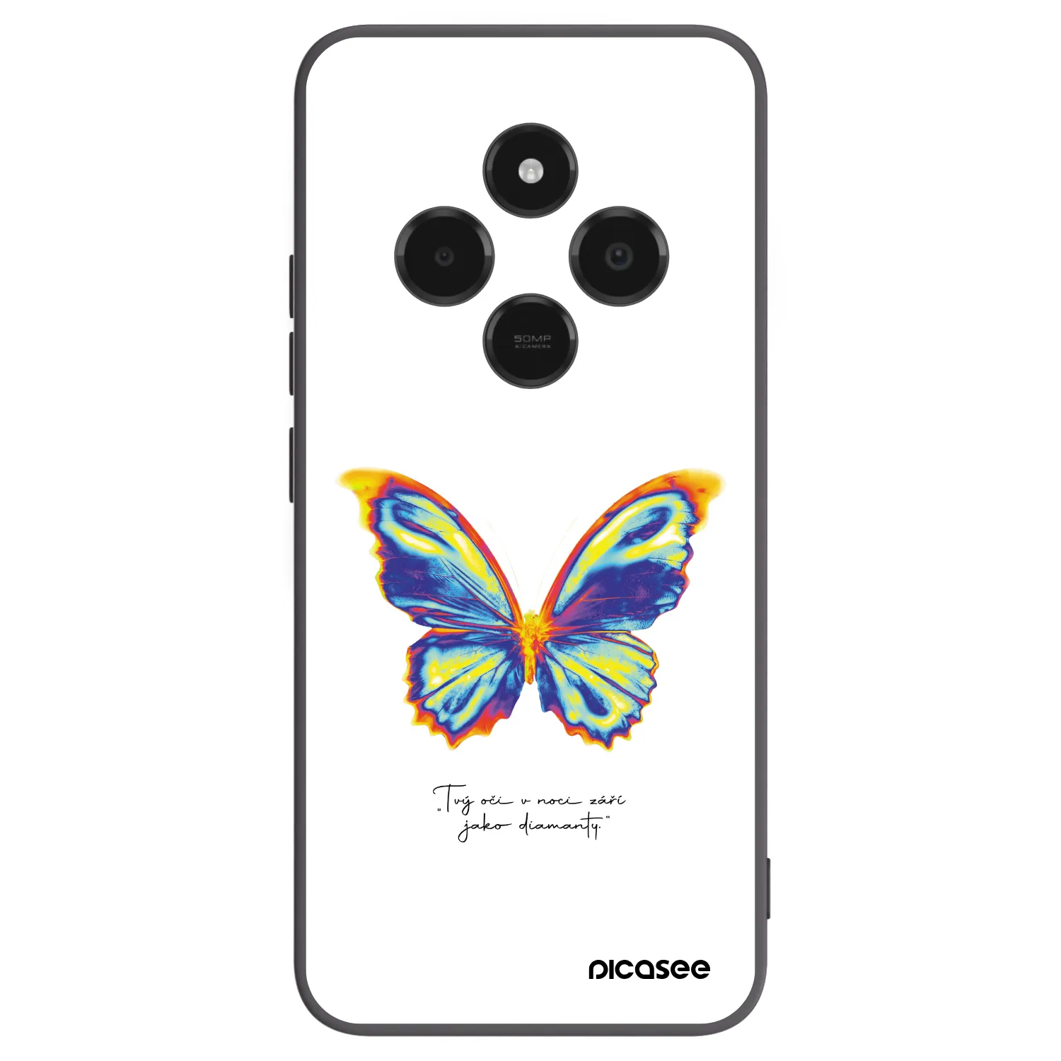 Picasee silikonski črni ovitek za Xiaomi Poco C75 - Diamanty White
