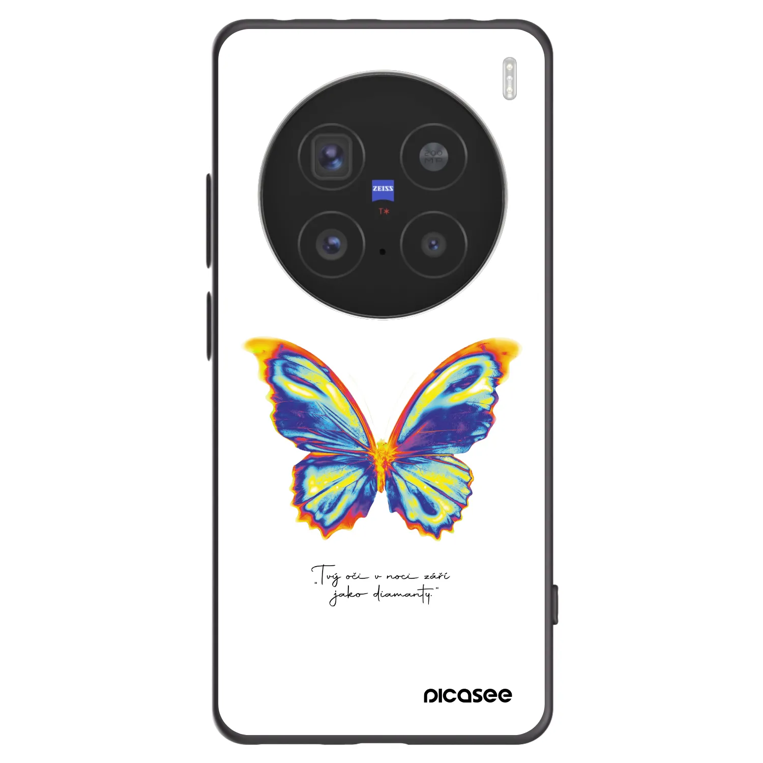 Picasee silikonski črni ovitek za Vivo X200 Pro - Diamanty White