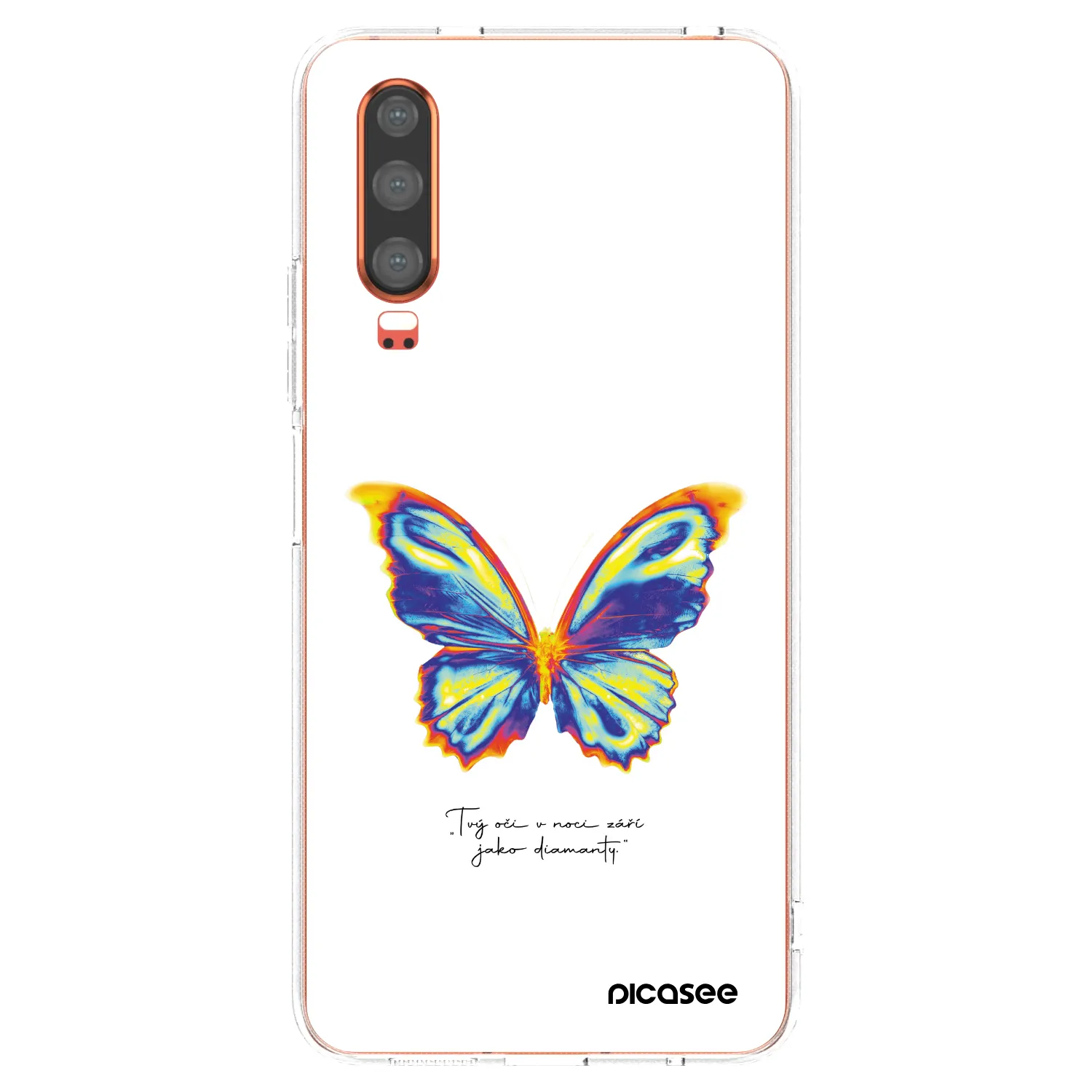 Picasee silikonski prozorni ovitek za Huawei P30 - Diamanty White