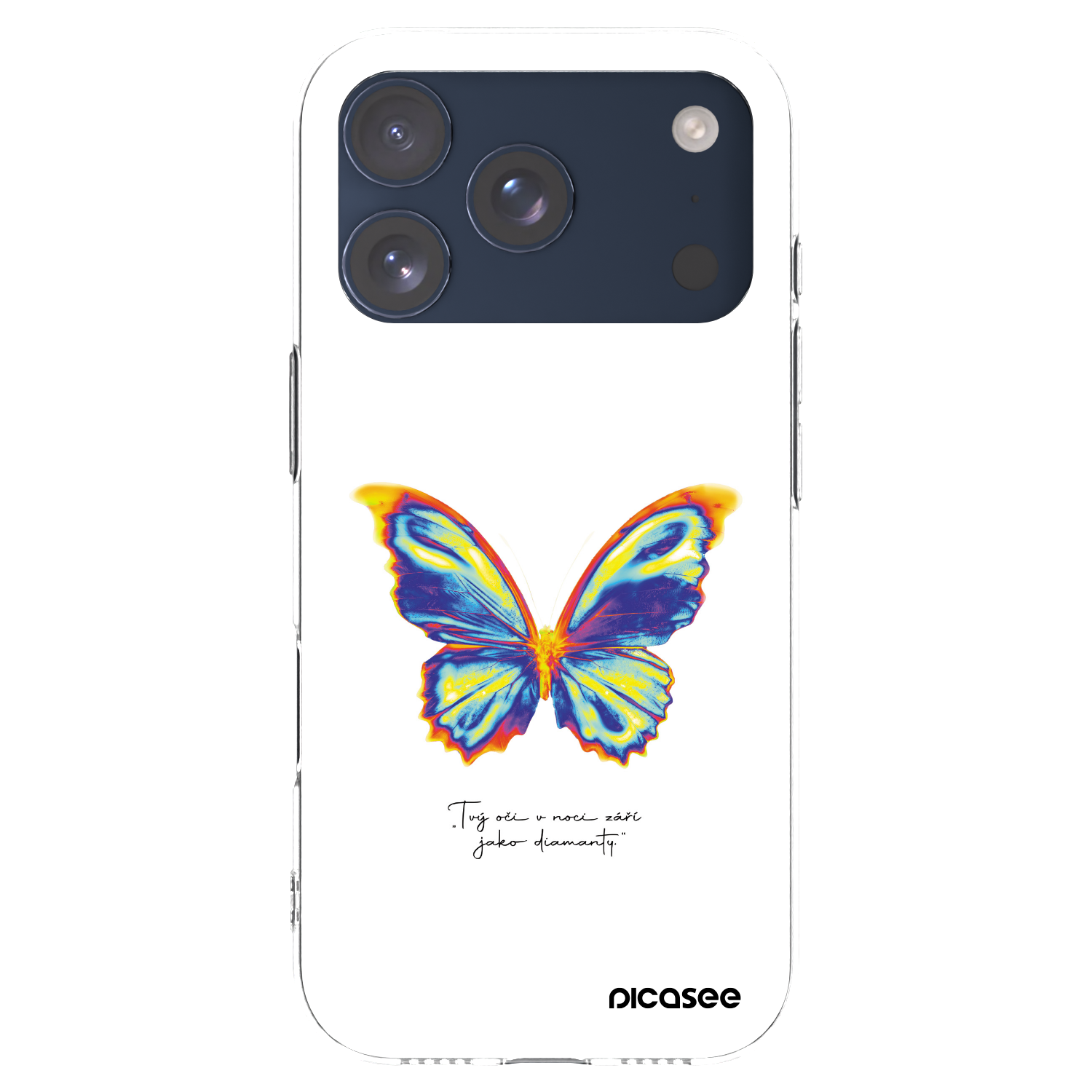 Picasee silikonski prozorni ovitek za Apple iPhone 17 Pro - Diamanty White