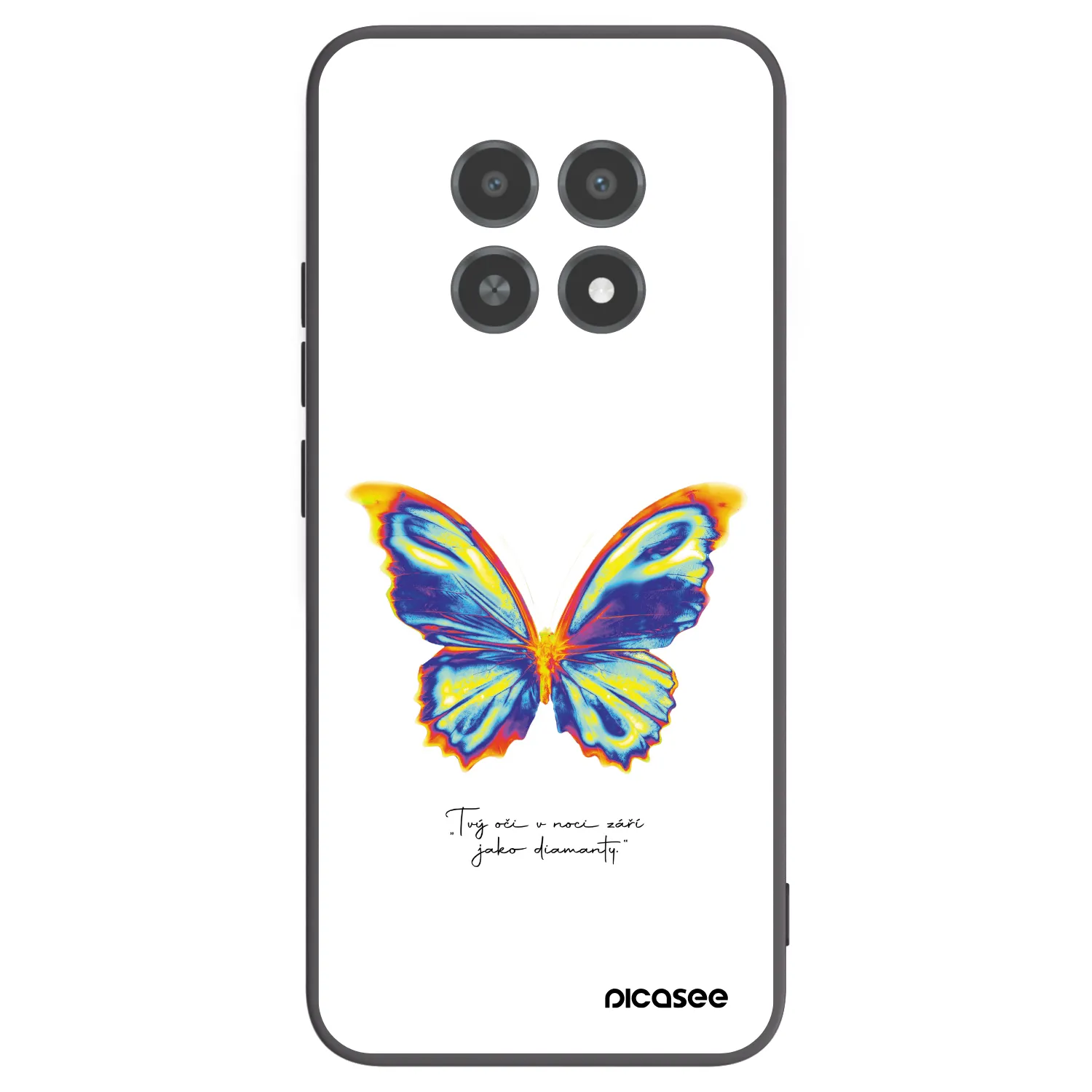 Picasee silikonski črni ovitek za Realme 12X - Diamanty White