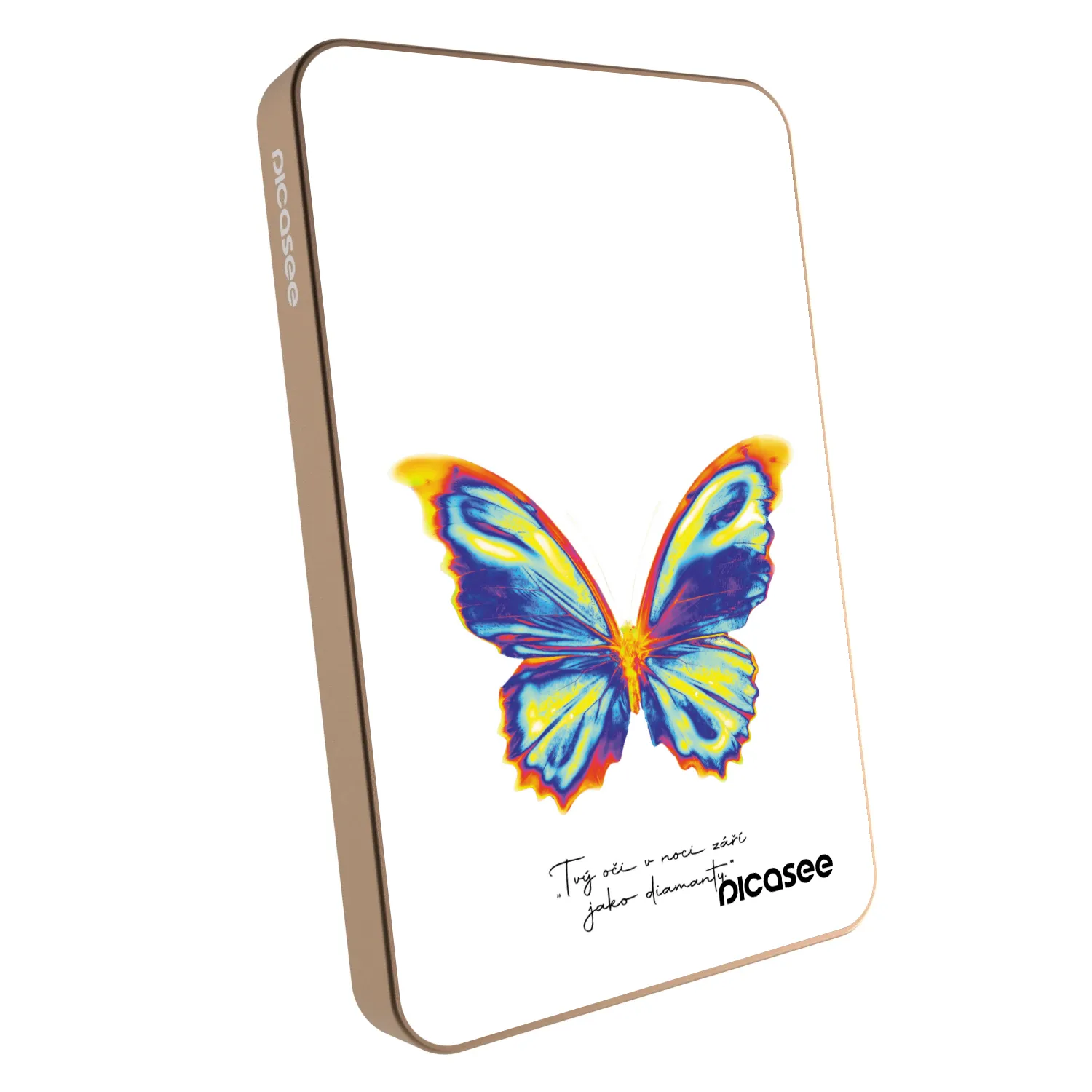 Picasee Prenosna baterija z MagSafe 5 000 mAh Zlati - Diamanty White