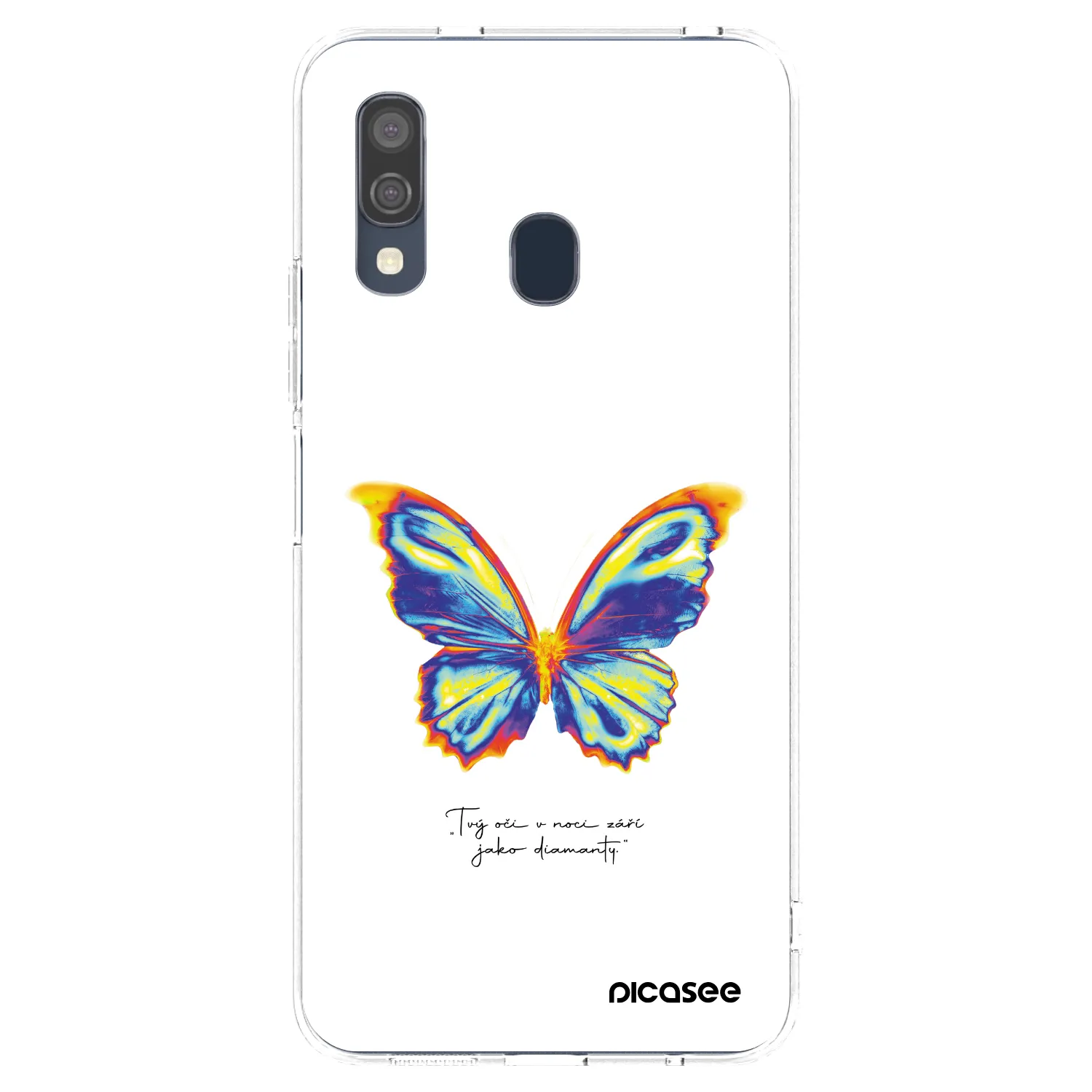 Picasee silikonski prozorni ovitek za Samsung Galaxy A40 A405F - Diamanty White